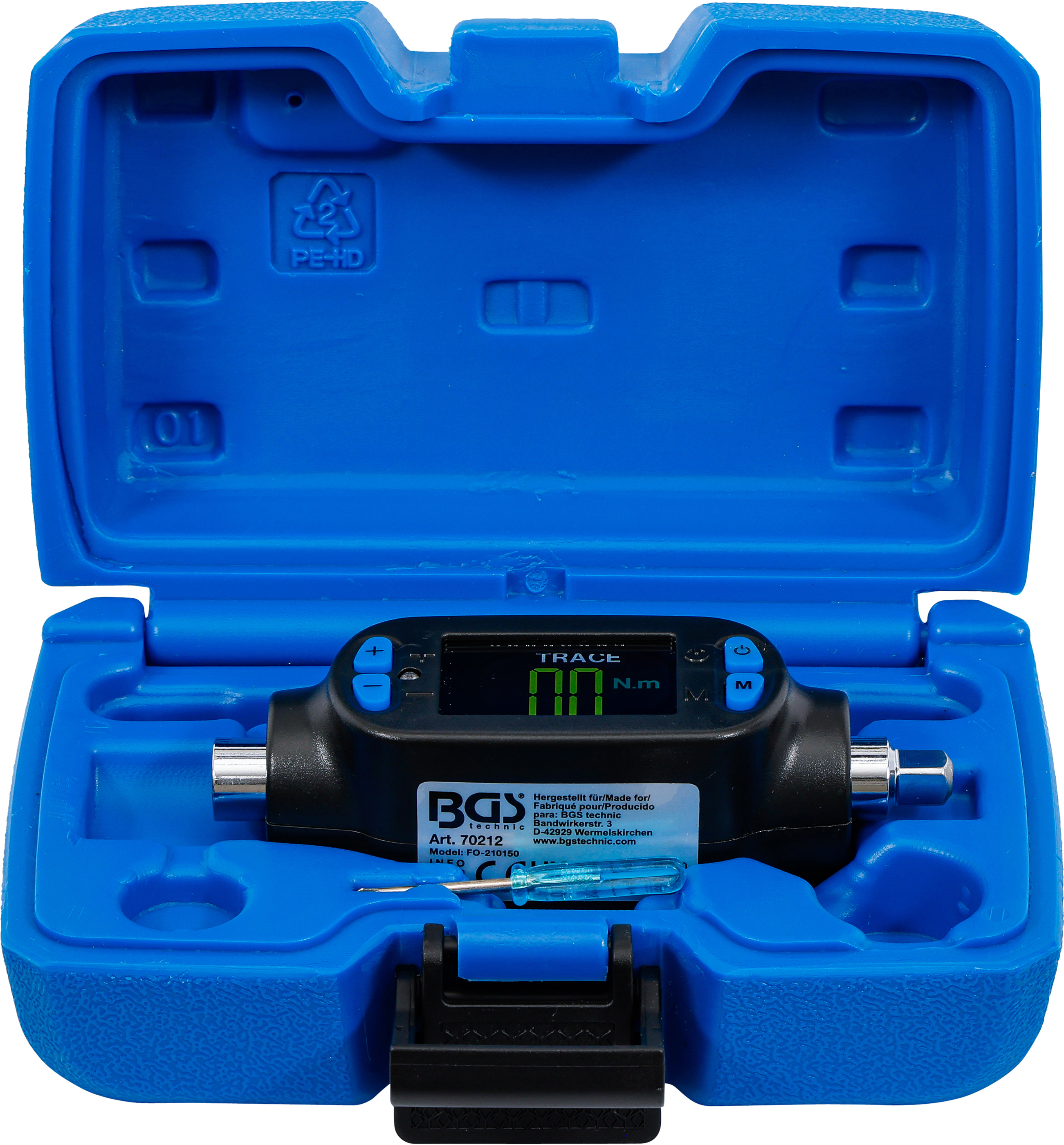 BGS Digitaler Drehmoment-Adapter | 6,3 mm (1/4") | 6 - 30 Nm