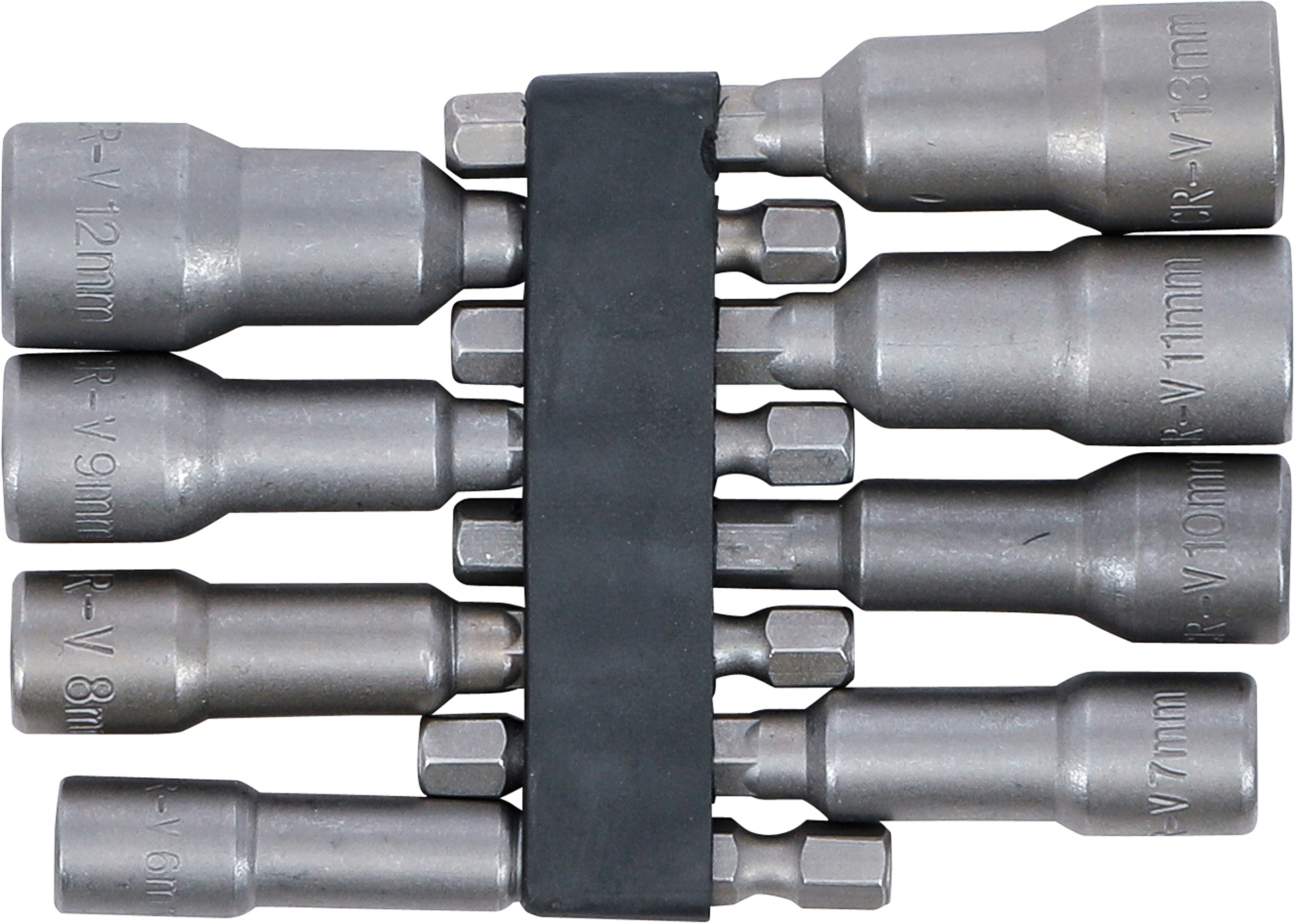 BGS Steckschlüssel-Einsatz-Satz Sechskant | Antrieb Außensechskant 6,3 mm (1/4") | SW 6 - 13 mm | 8-tlg.