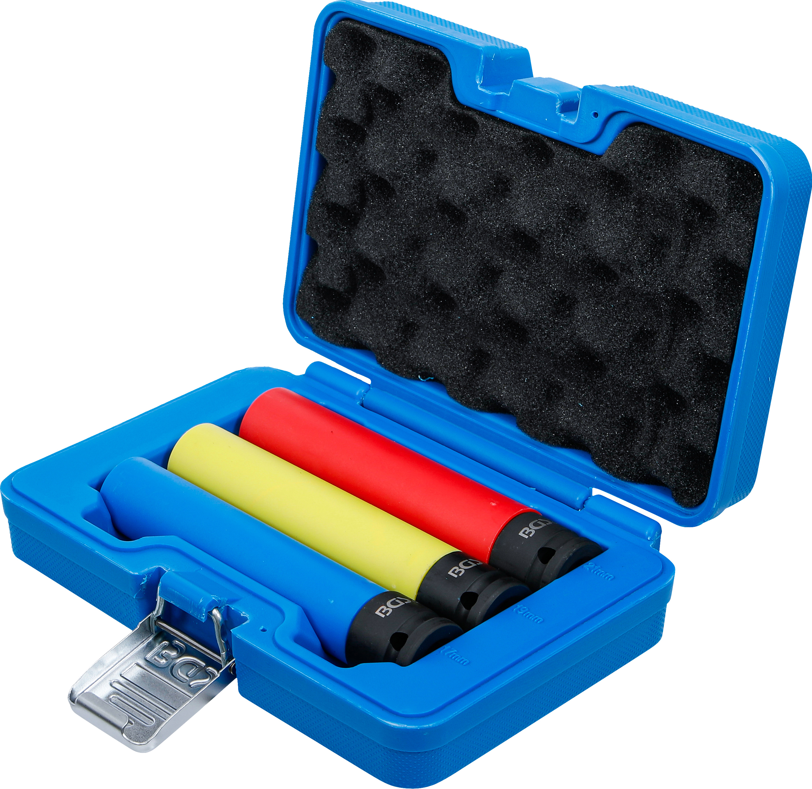 BGS Kraft-Schoneinsatz-Satz | extra tief | Antrieb Innenvierkant 12,5 mm (1/2") | SW 17 / 19 / 21 mm | 3-tlg.