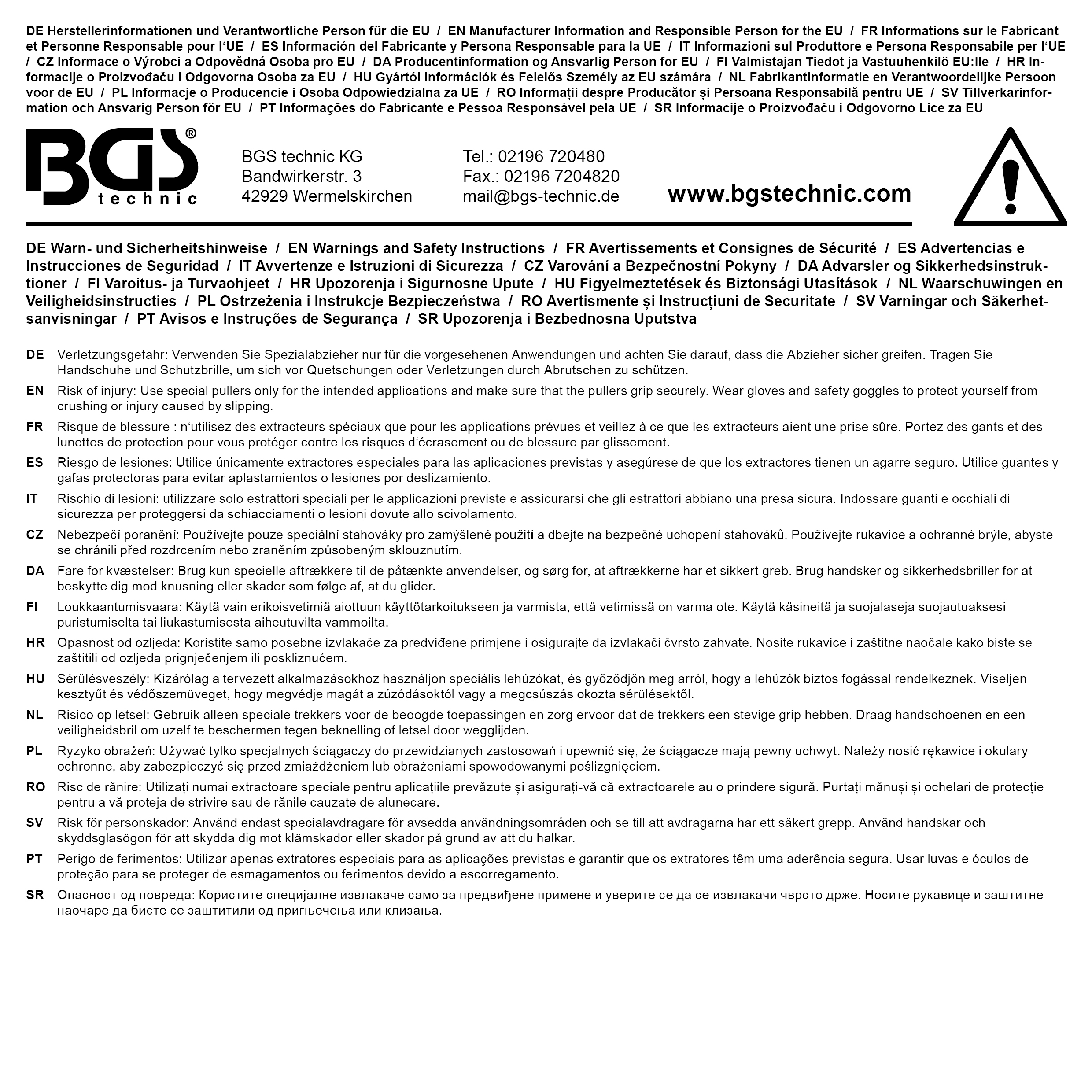 BGS Presskappe für Art. 7721-X