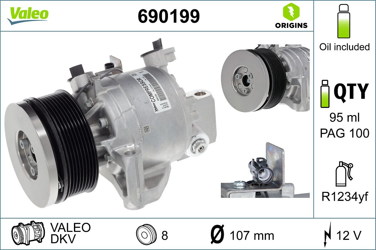 Kompressor, Klimaanlage VAL690199 “VALEO”
