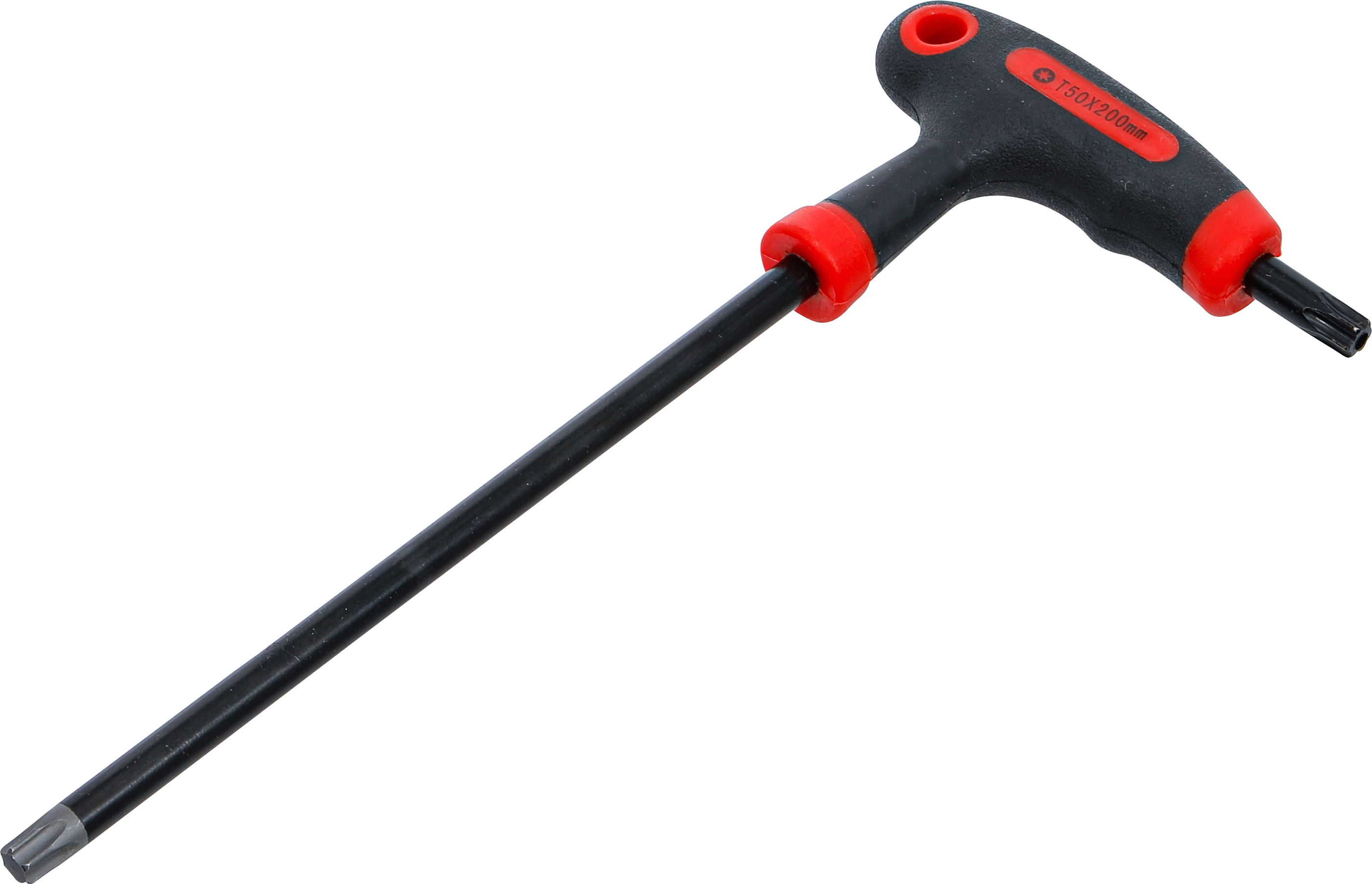 BGS Schraubendreher mit T-Griff und seitlicher Klinge | T-Profil (für Torx) mit/ohne Bohrung T50