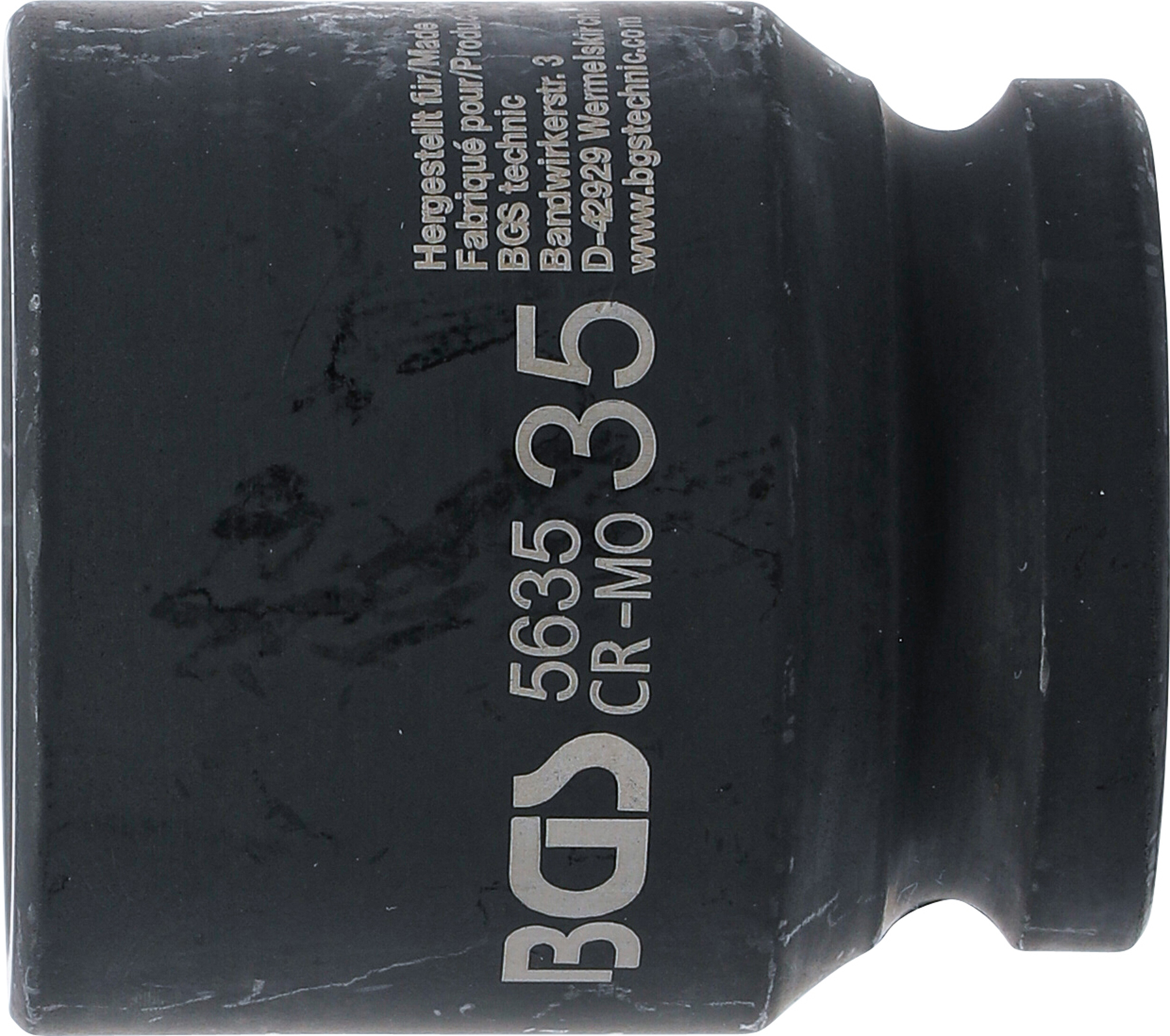 BGS Kraft-Steckschlüssel-Einsatz Sechskant | Antrieb Innenvierkant 20 mm (3/4") | SW 35 mm