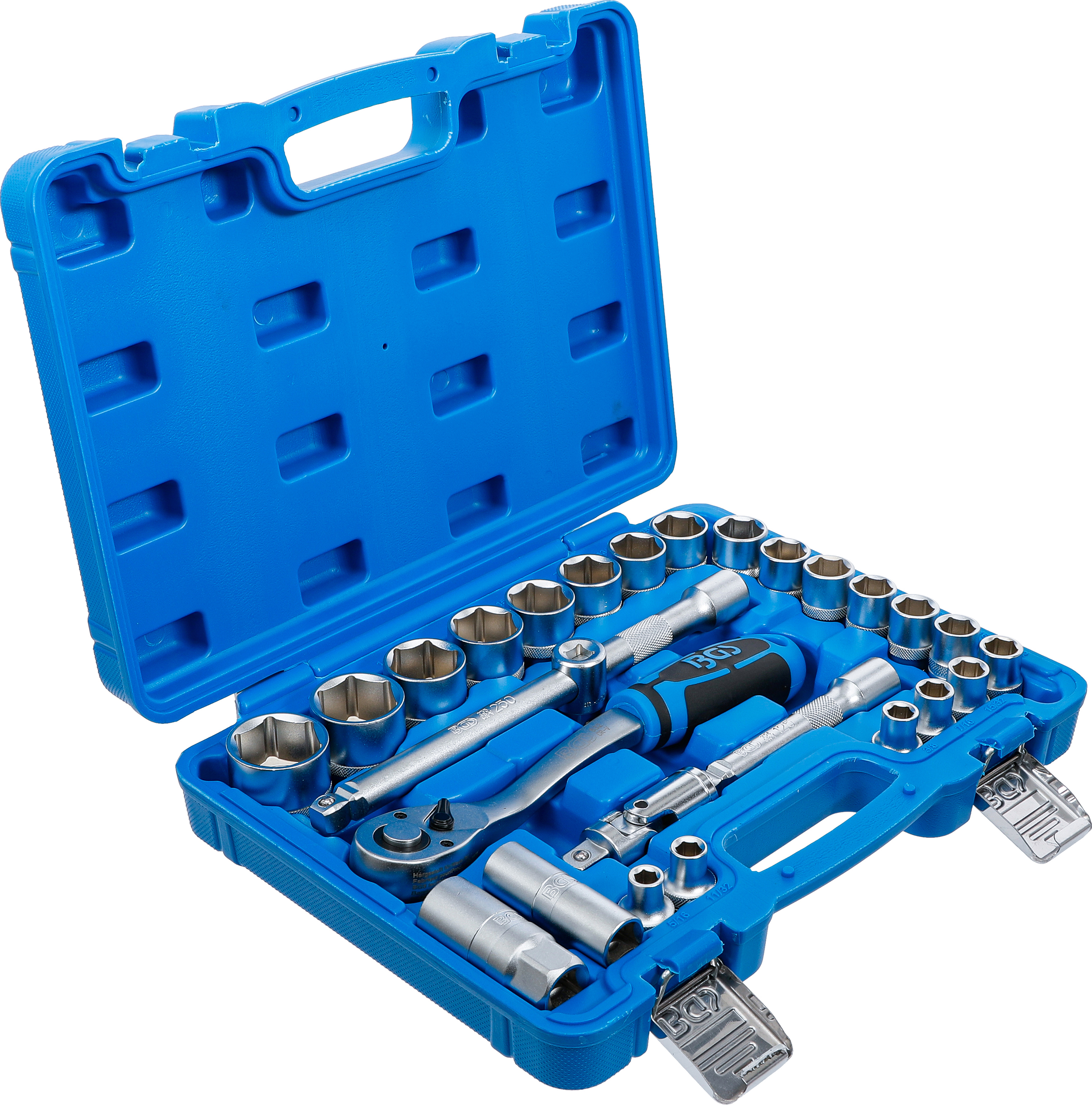 BGS Steckschlüssel-Satz | Antrieb 12,5 mm (1/2") | Zollgrößen | 27-tlg.