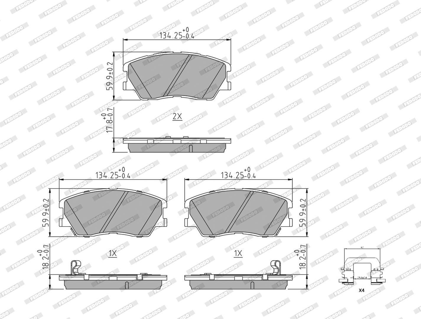 Bremsbelagsatz, Scheibenbremse