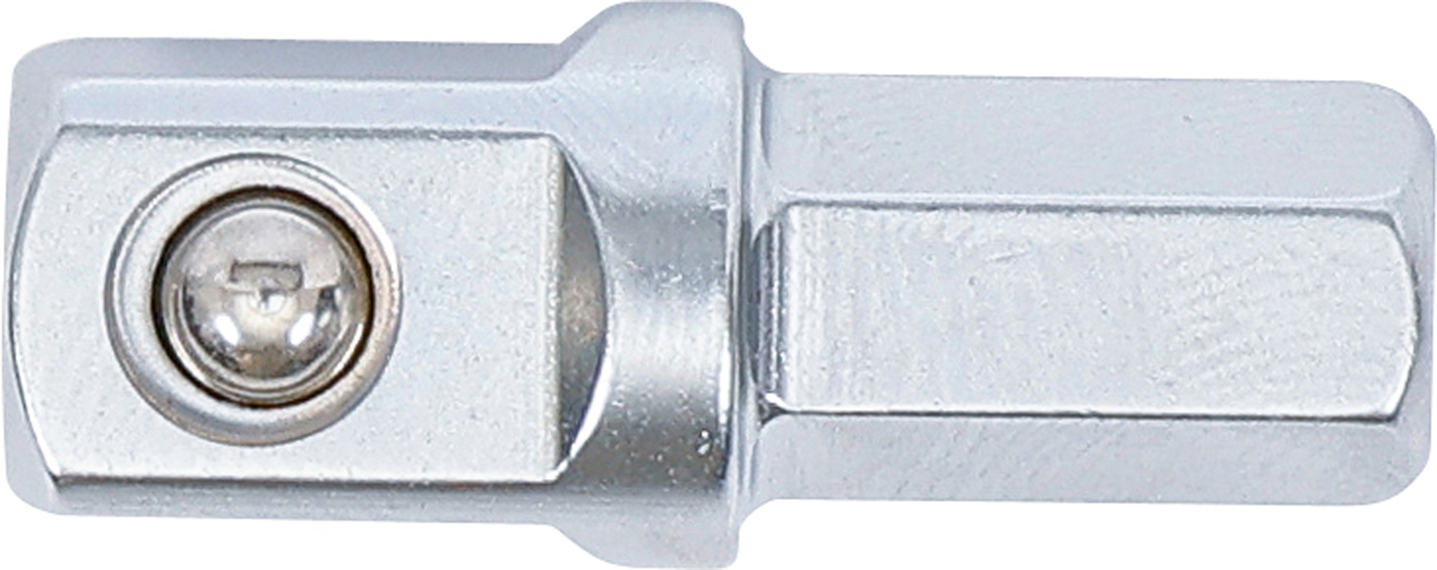 BGS Bit-Knarren-Adapter | Außensechskant 8 mm (5/16") - Außenvierkant 10 mm (3/8") | 30 mm