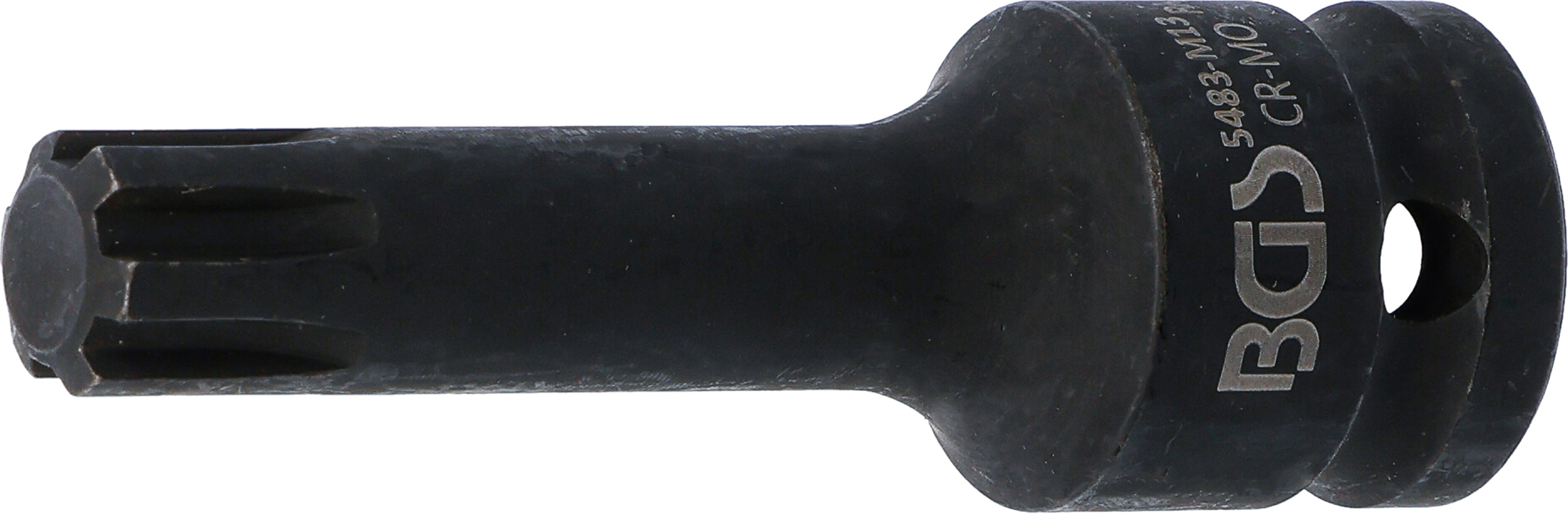 BGS Kraft-Bit-Einsatz | Länge 75 mm | Antrieb Innenvierkant 12,5 mm (1/2") | Keil-Profil (für RIBE) M13