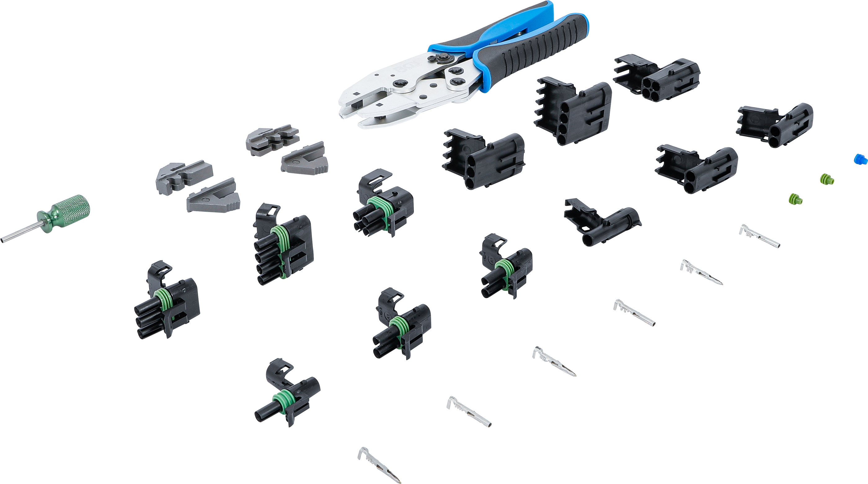 BGS Crimpzangen-Satz mit wasserdichten Steckverbindern | 220-tlg.