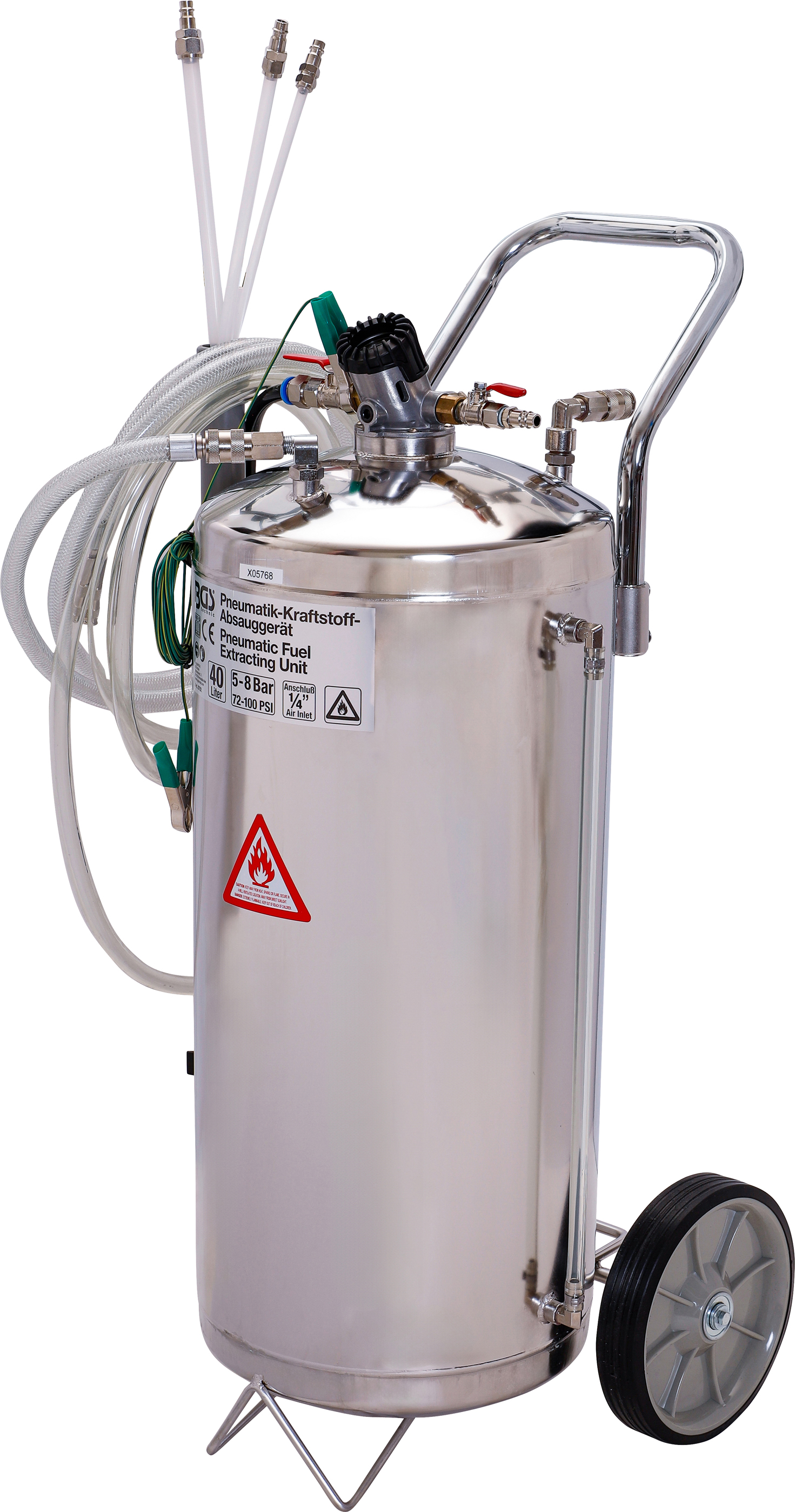 BGS Pneumatik-Kraftstoff-Absauggerät | 40 l
