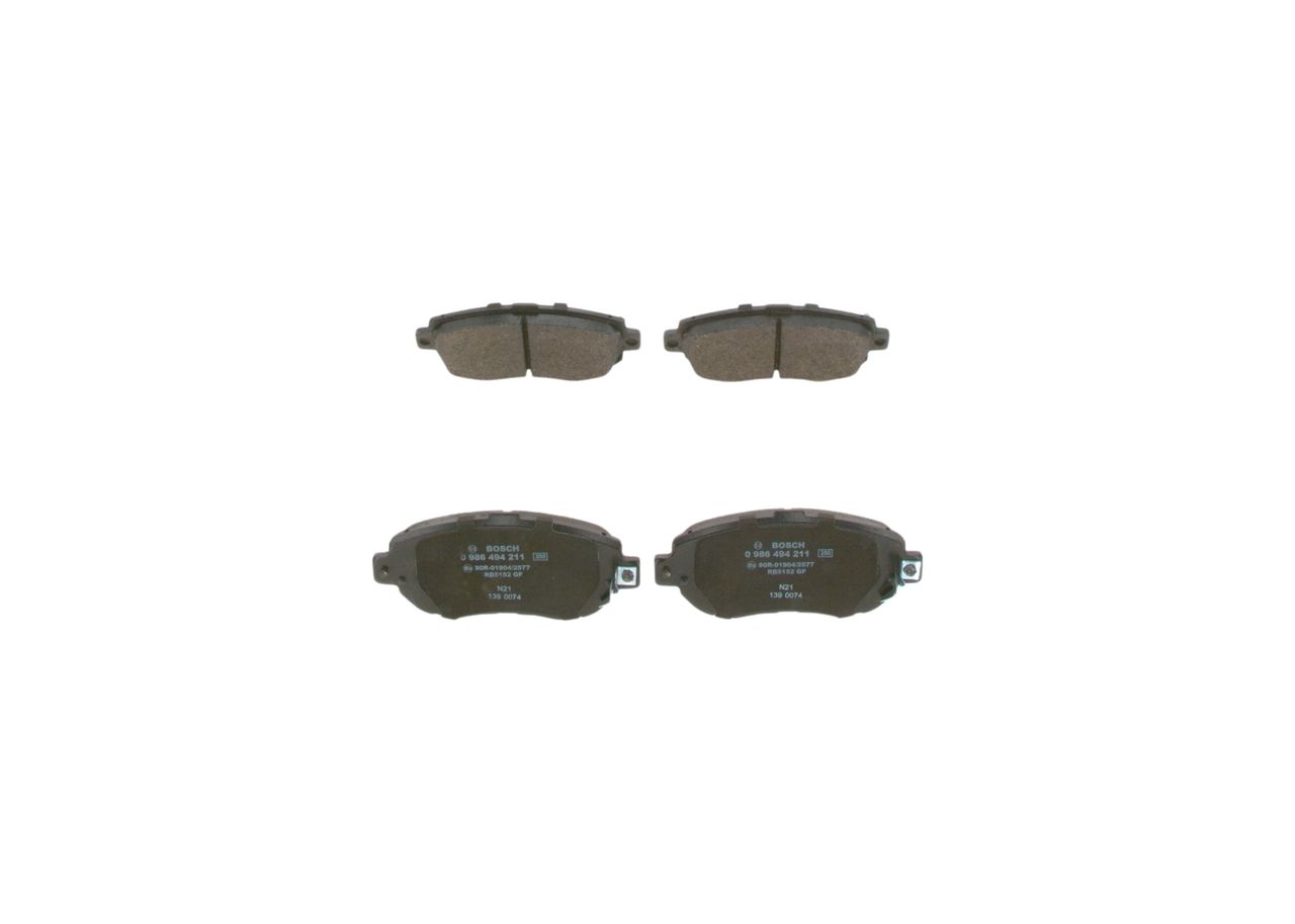 Bremsbelagsatz, Scheibenbremse