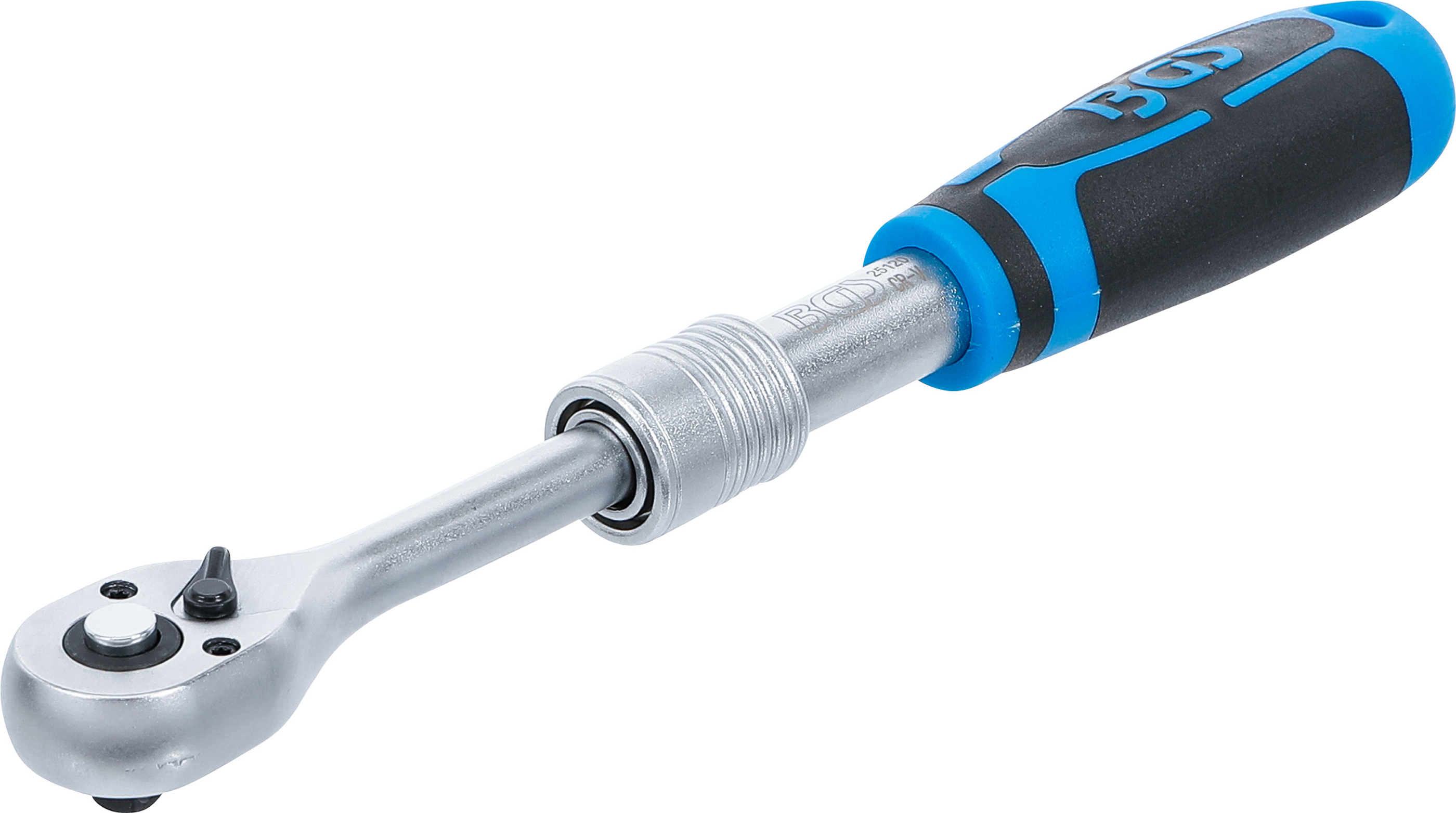 BGS Umschaltknarre, ausziehbar | Abtrieb Außenvierkant 6,3 mm (1/4") | 190 - 225 mm