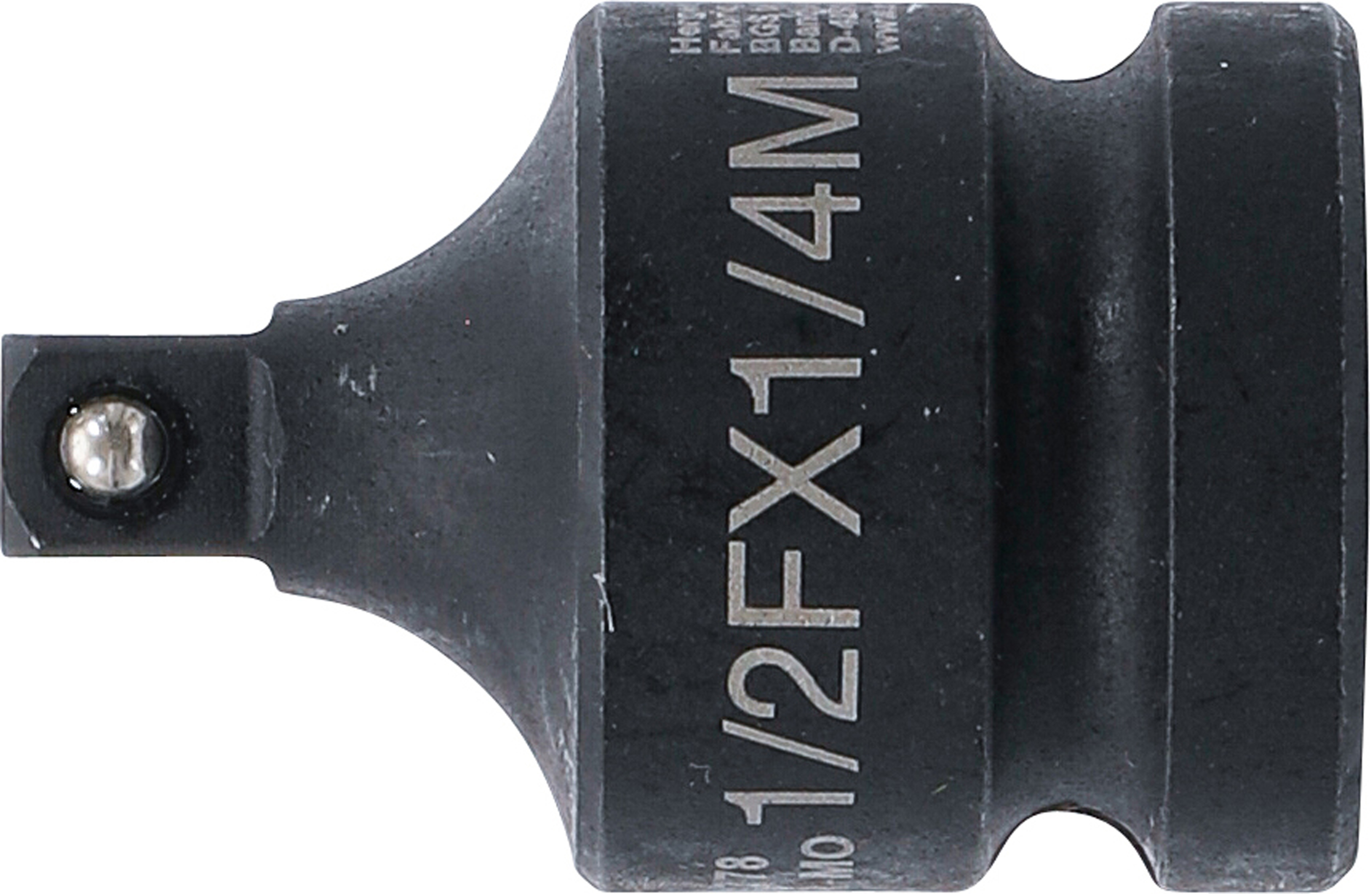 BGS Kraft-Steckschlüssel-Adapter | Innenvierkant 12,5 mm (1/2") - Außenvierkant 6,3 mm (1/4")