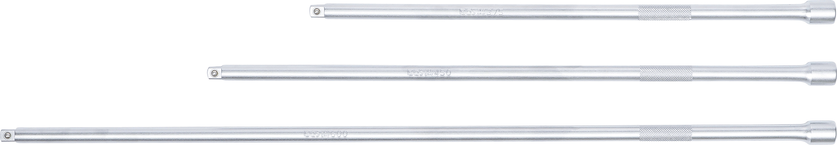 BGS Verlängerungs-Satz | 10 mm (3/8") | 375 / 450 / 600 mm | 3-tlg.