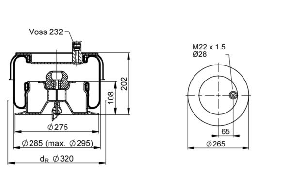 Federbalg, Luftfederung