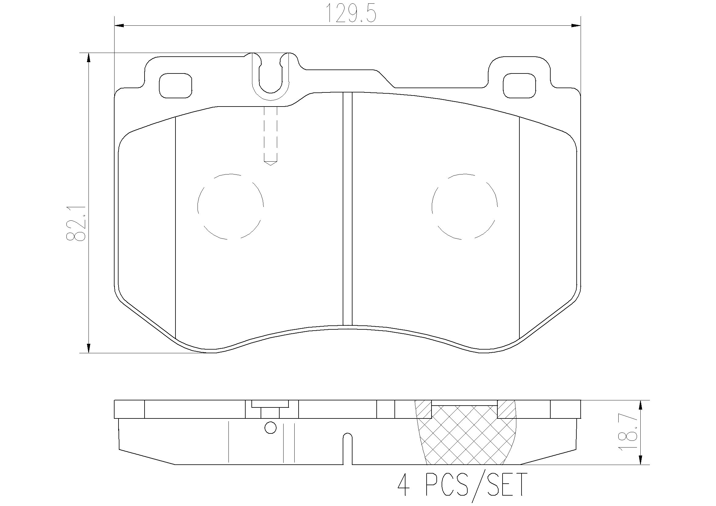 Bremsbelagsatz, Scheibenbremse