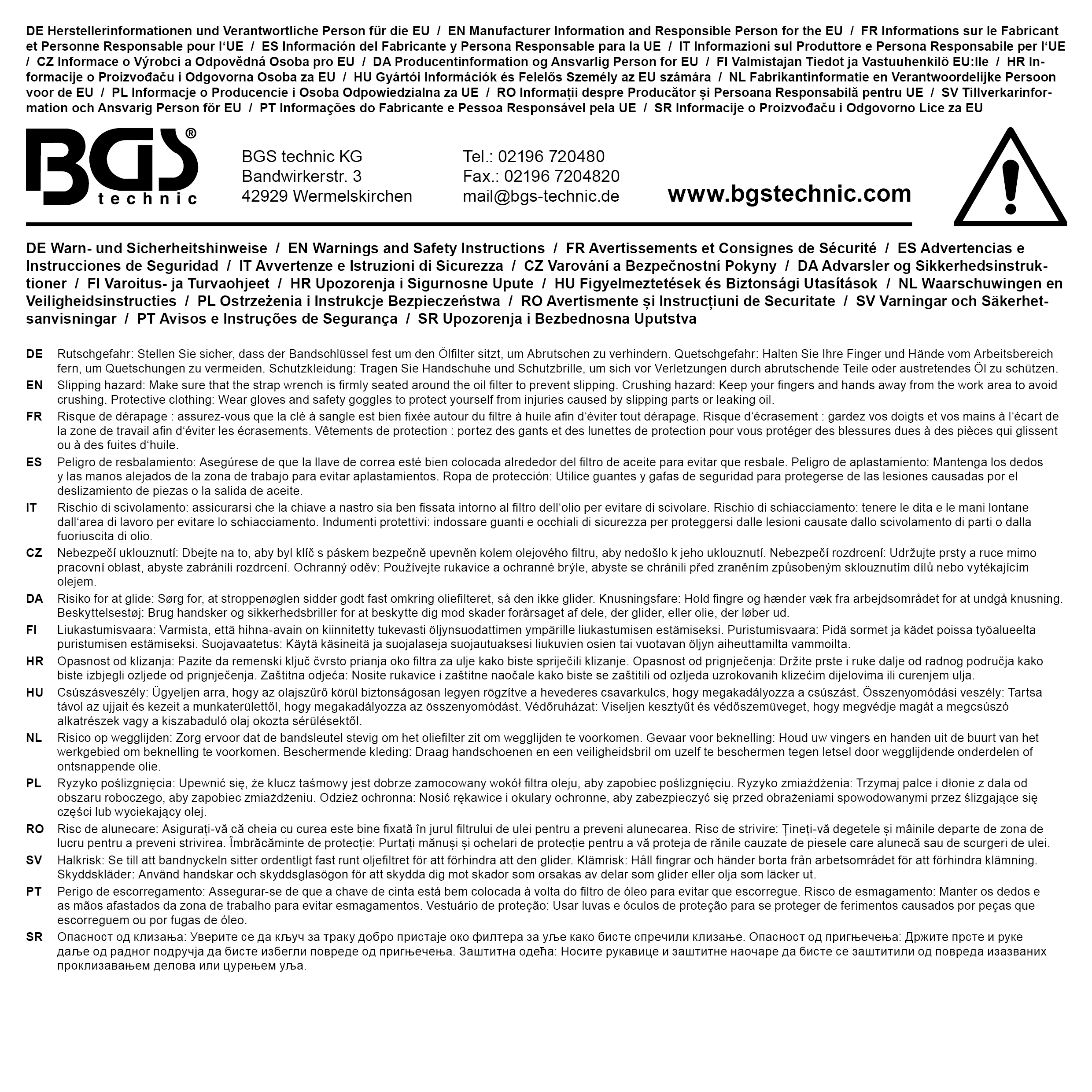 BGS Ersatzband für Art. 1027