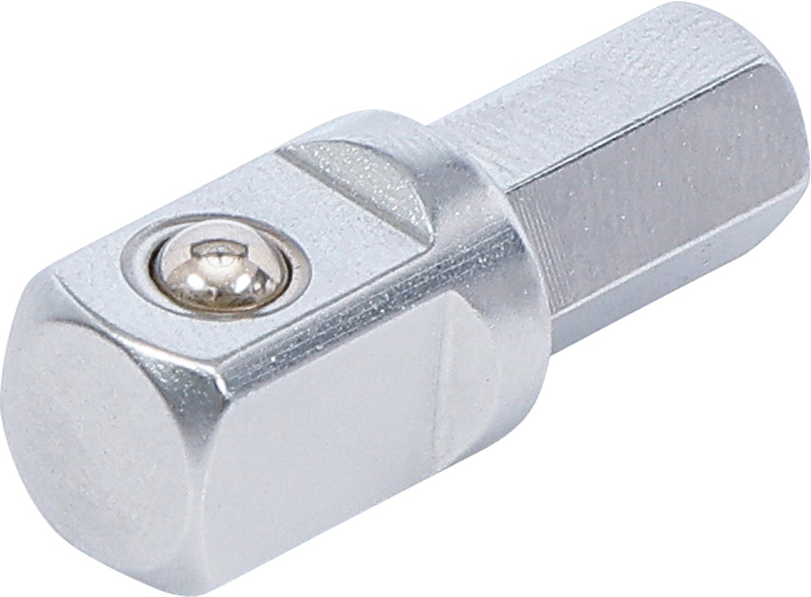 BGS Bit-Knarren-Adapter | Außensechskant 8 mm (5/16") - Außenvierkant 10 mm (3/8") | 30 mm