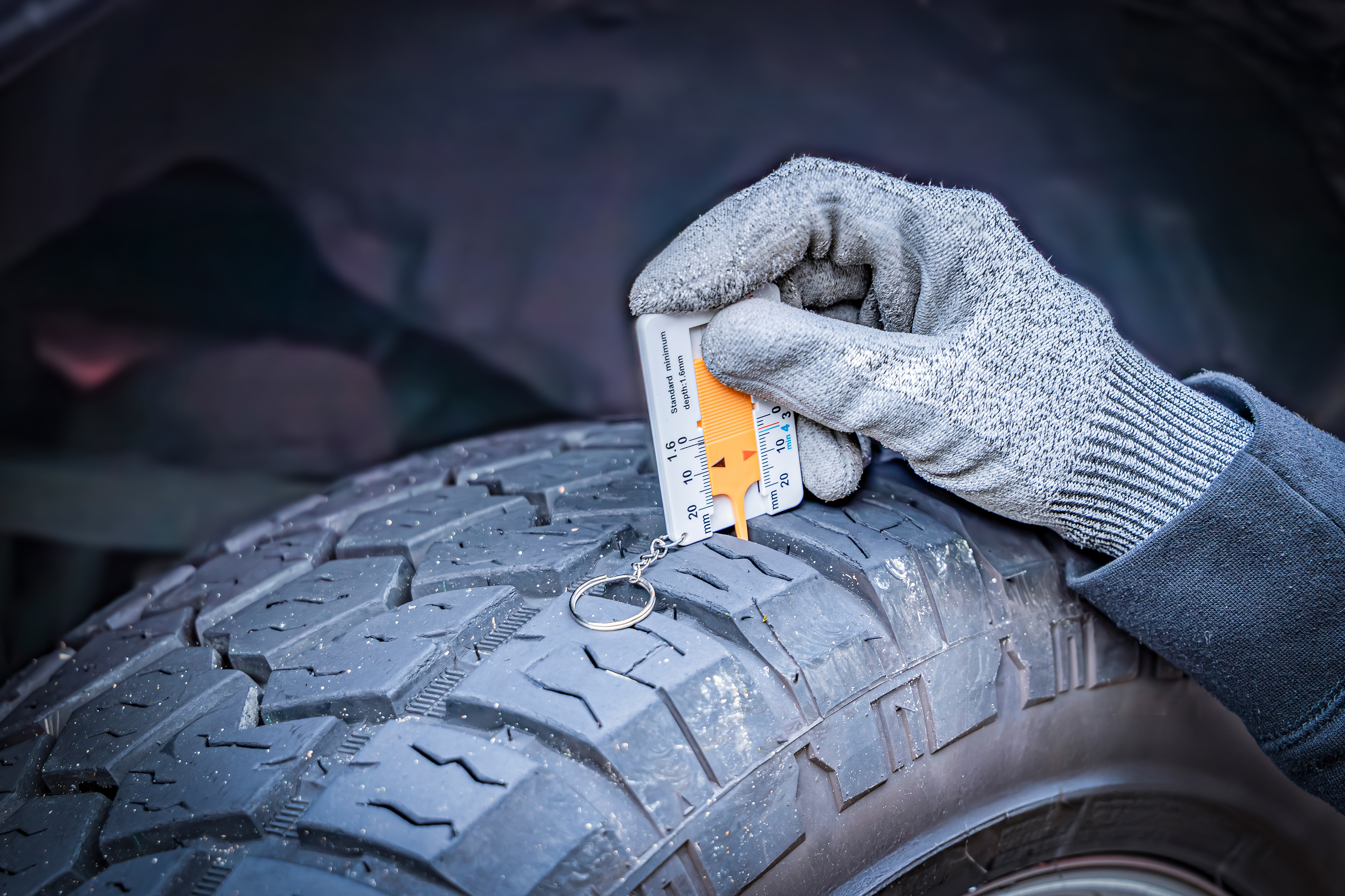 BGS Profiltiefenmesser | mit Schlüsselanhänger | 0 - 20 mm