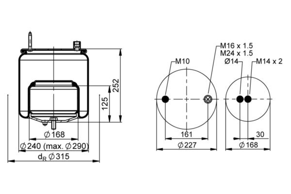 Federbalg, Luftfederung