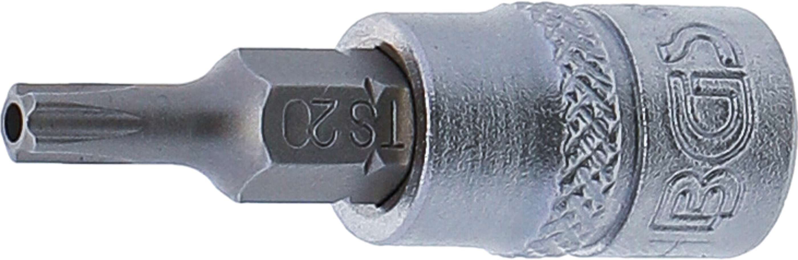 BGS Bit-Einsatz | Antrieb Innenvierkant 6,3 mm (1/4") | TS-Profil (für Torx Plus) mit Bohrung TS20