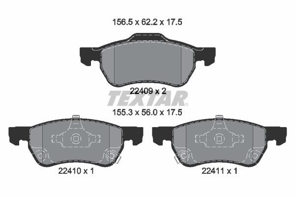 Bremsbelagsatz, Scheibenbremse
