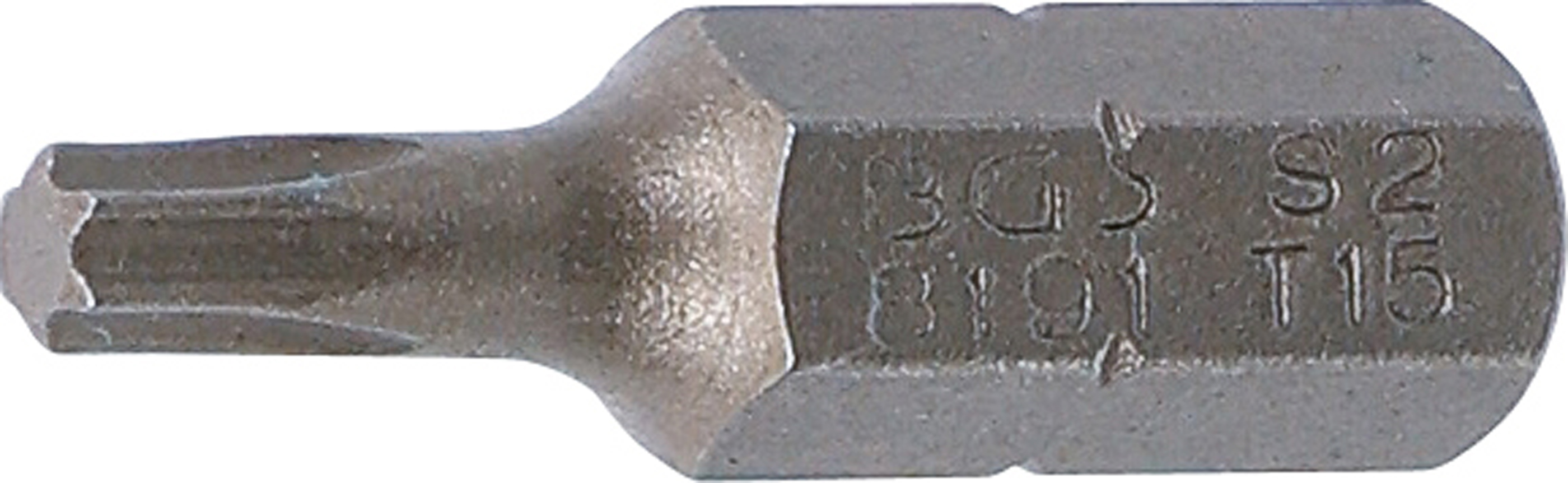 BGS Bit | Länge 25 mm | Antrieb Außensechskant 6,3 mm (1/4") | T-Profil (für Torx) T15