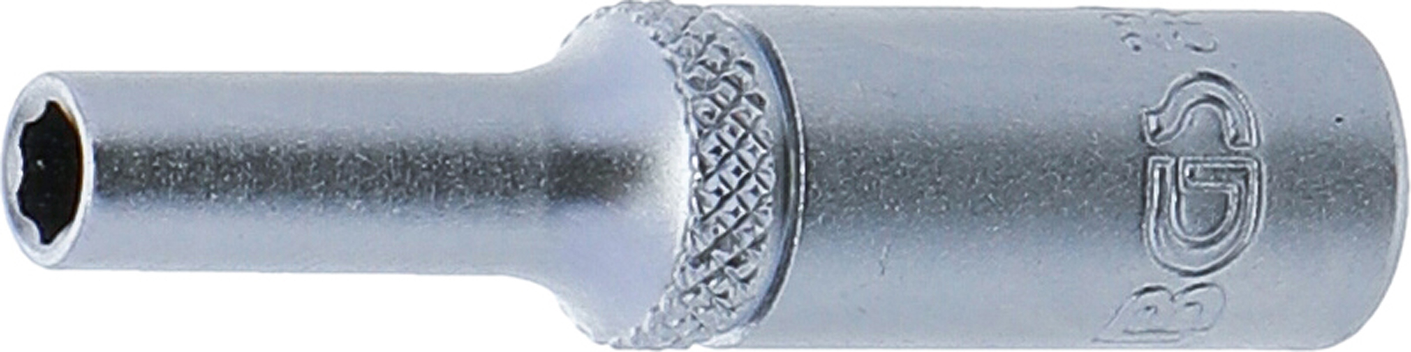 BGS Steckschlüssel-Einsatz Super Lock, tief | Antrieb Innenvierkant 6,3 mm (1/4") | SW 4 mm