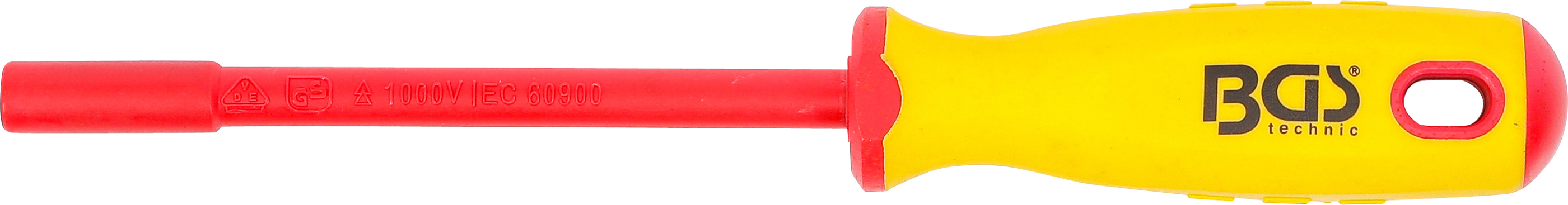 BGS VDE-Steckschlüssel-Schraubendreher | Sechskant | SW 4 mm | Klingenlänge 125 mm