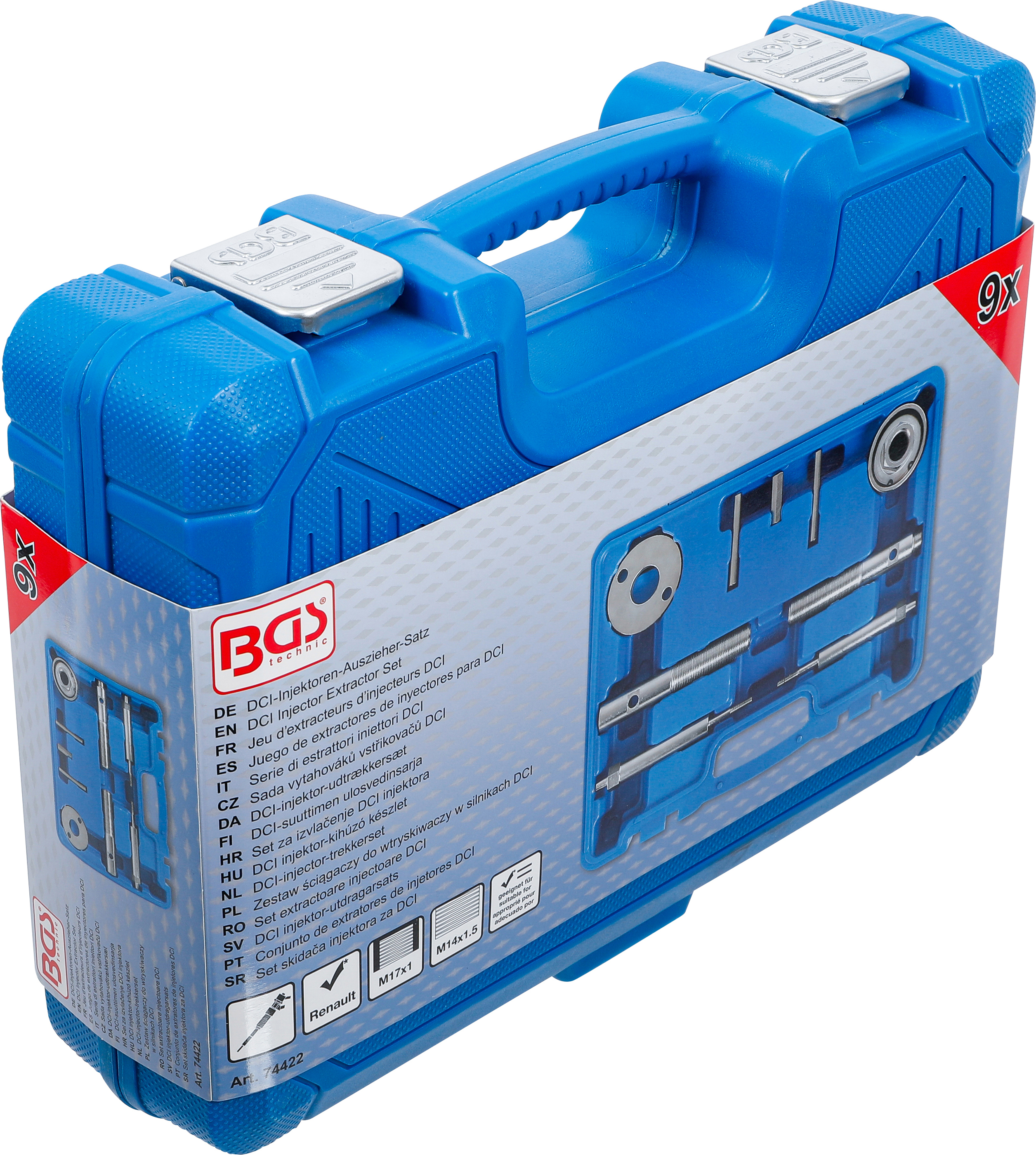 BGS DCI-Injektoren-Auszieher-Satz | für Renault 2.0 L | 9-tlg.