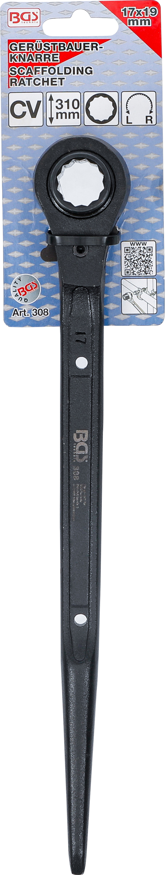 BGS Gerüstbauer-Knarre | SW 17 x 19 mm