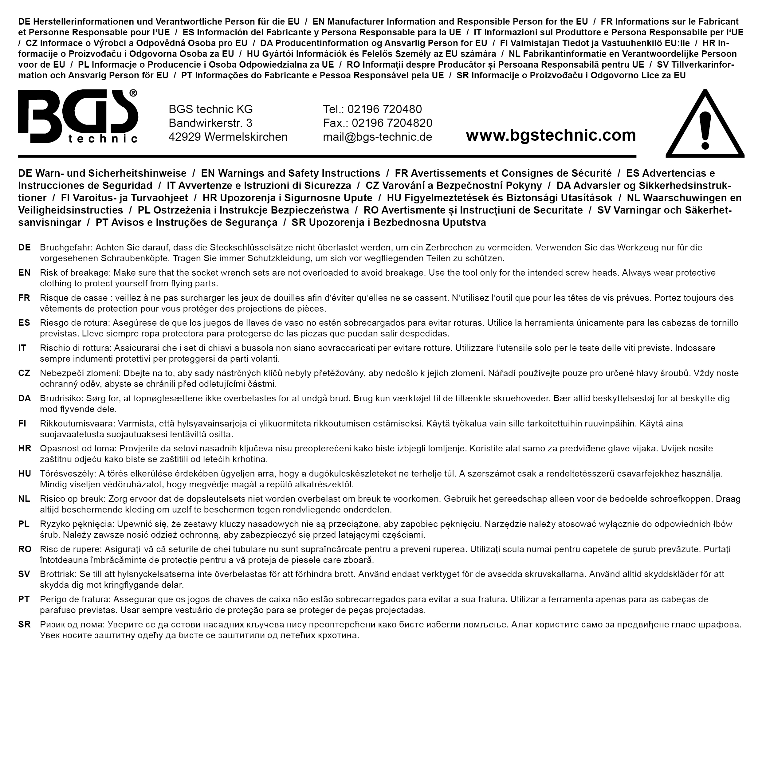 BGS Steckschlüssel-Satz | Antrieb 20 mm (3/4") | SW 19 - 50 mm | 20-tlg.