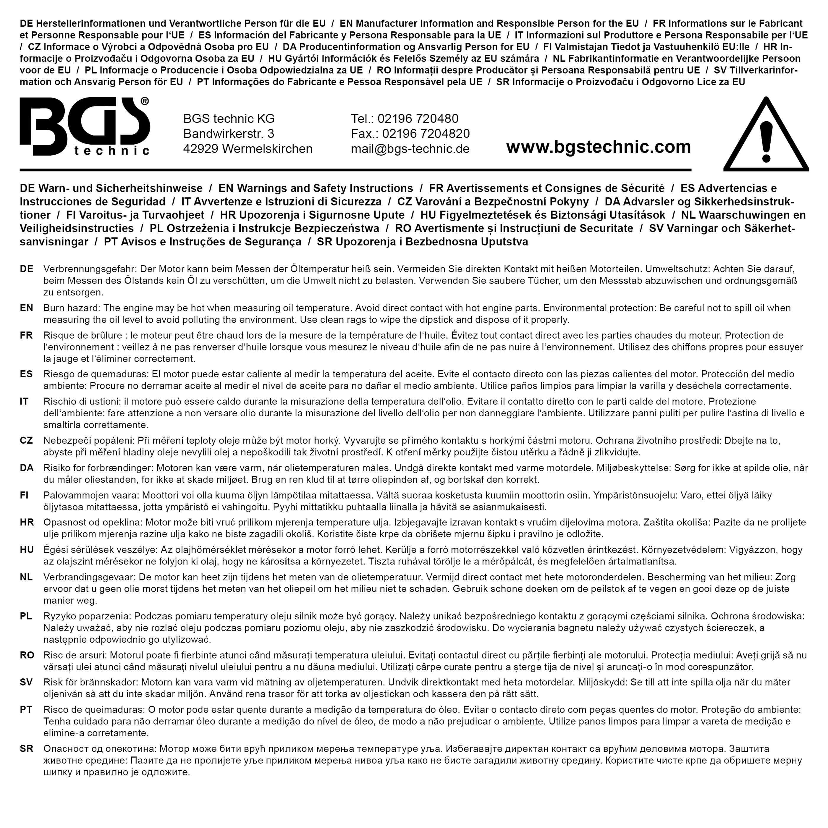 BGS Getriebeöl-Messstab | für Fiat, Dodge, Jeep