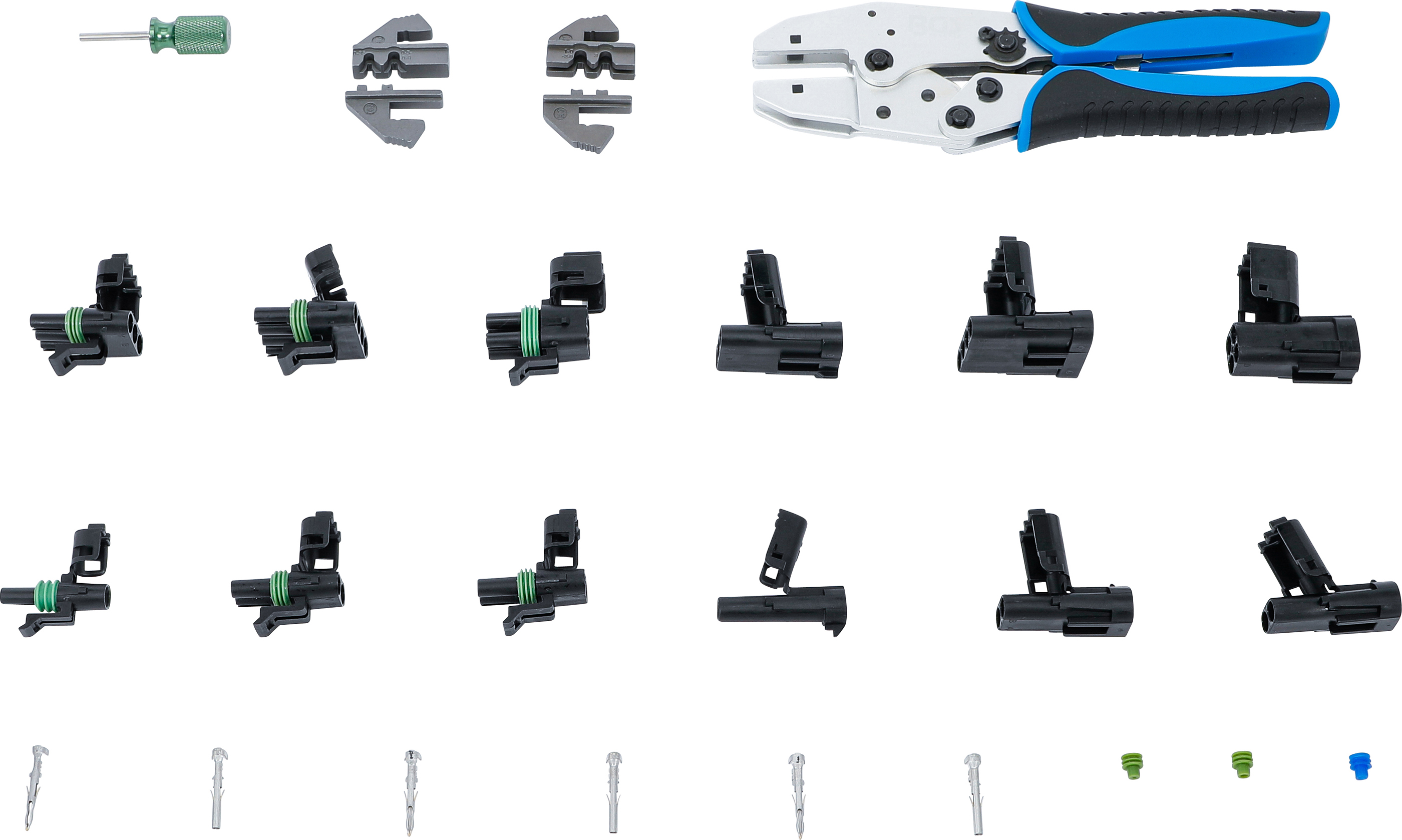 BGS Crimpzangen-Satz mit wasserdichten Steckverbindern | 220-tlg.