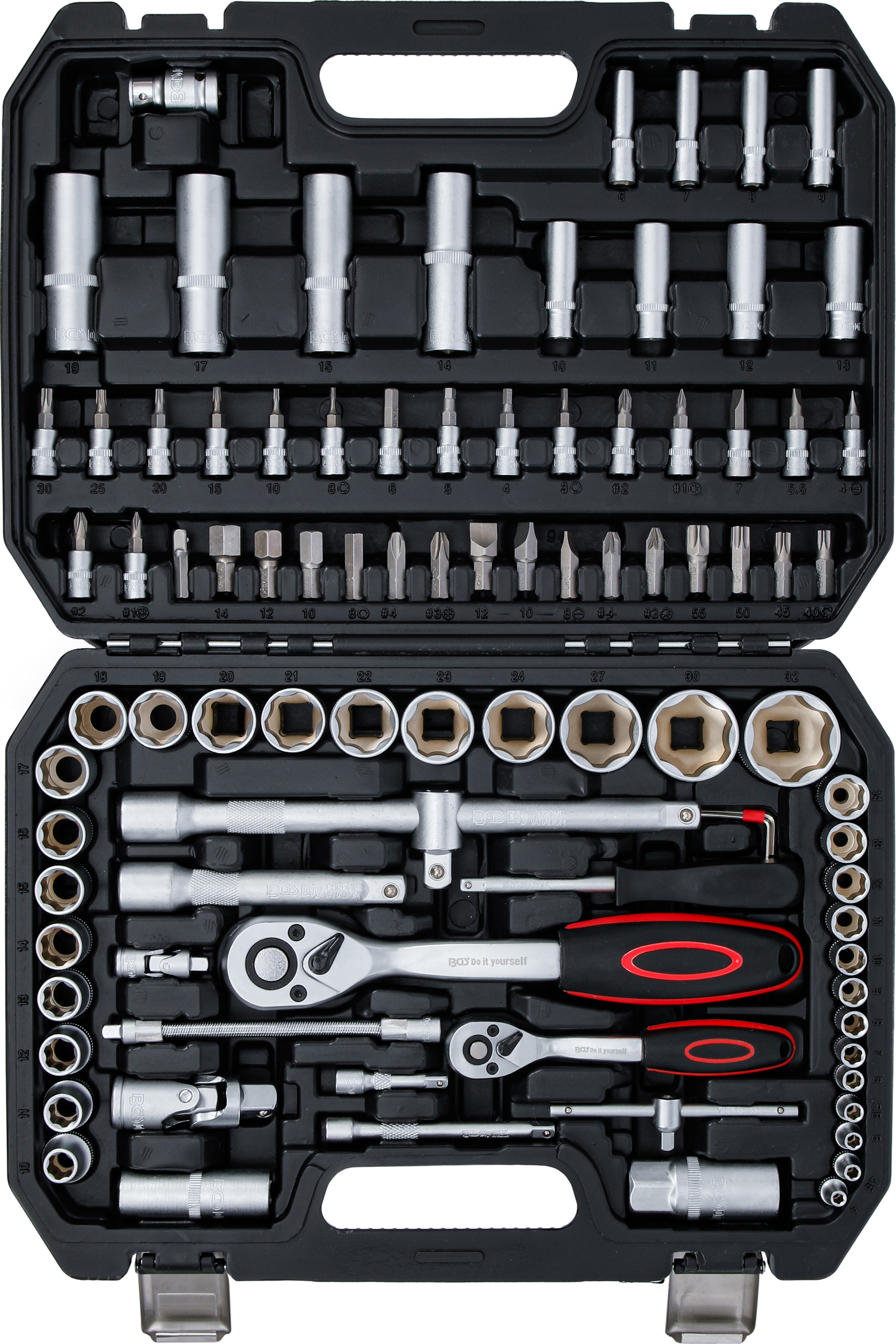 BGS Steckschlüssel-Satz | Antrieb 6,3 mm (1/4") / 12,5 mm (1/2") | 94-tlg.