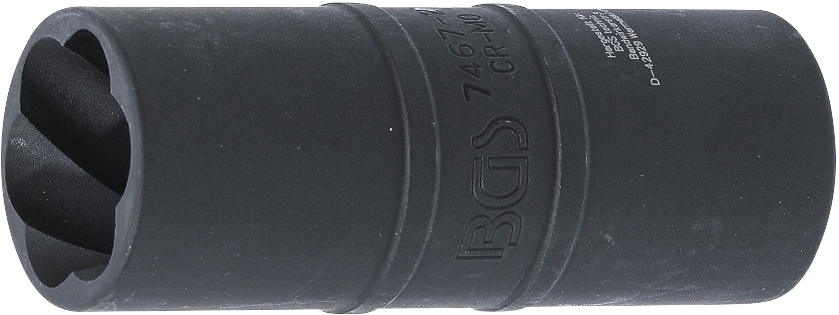 BGS Kraft-Spezial-Schraubenausdreh-Wendeeinsatz 21 mm | 12,5 mm (1/2")