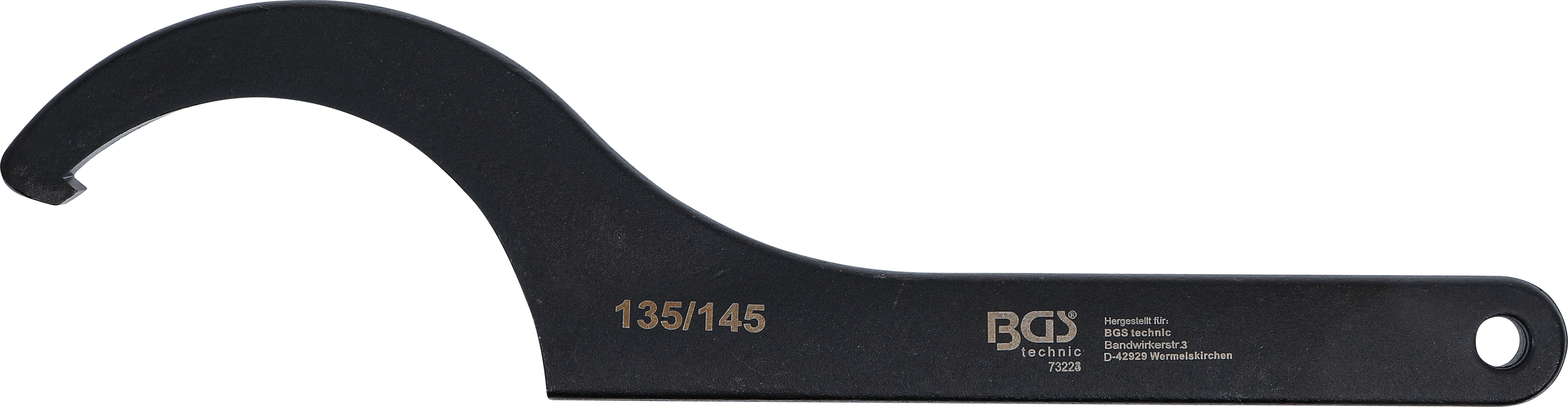 BGS Hakenschlüssel mit Nase | 135 - 145 mm