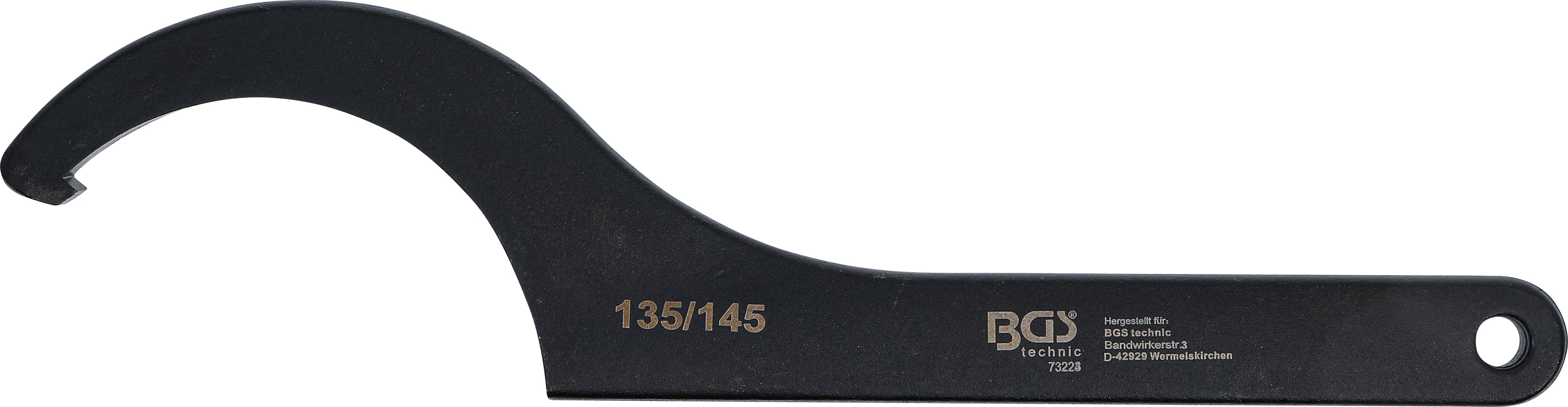 BGS Hakenschlüssel mit Nase | 135 - 145 mm BGS Hakenschlüssel mit Nase | 135 - 145 mm