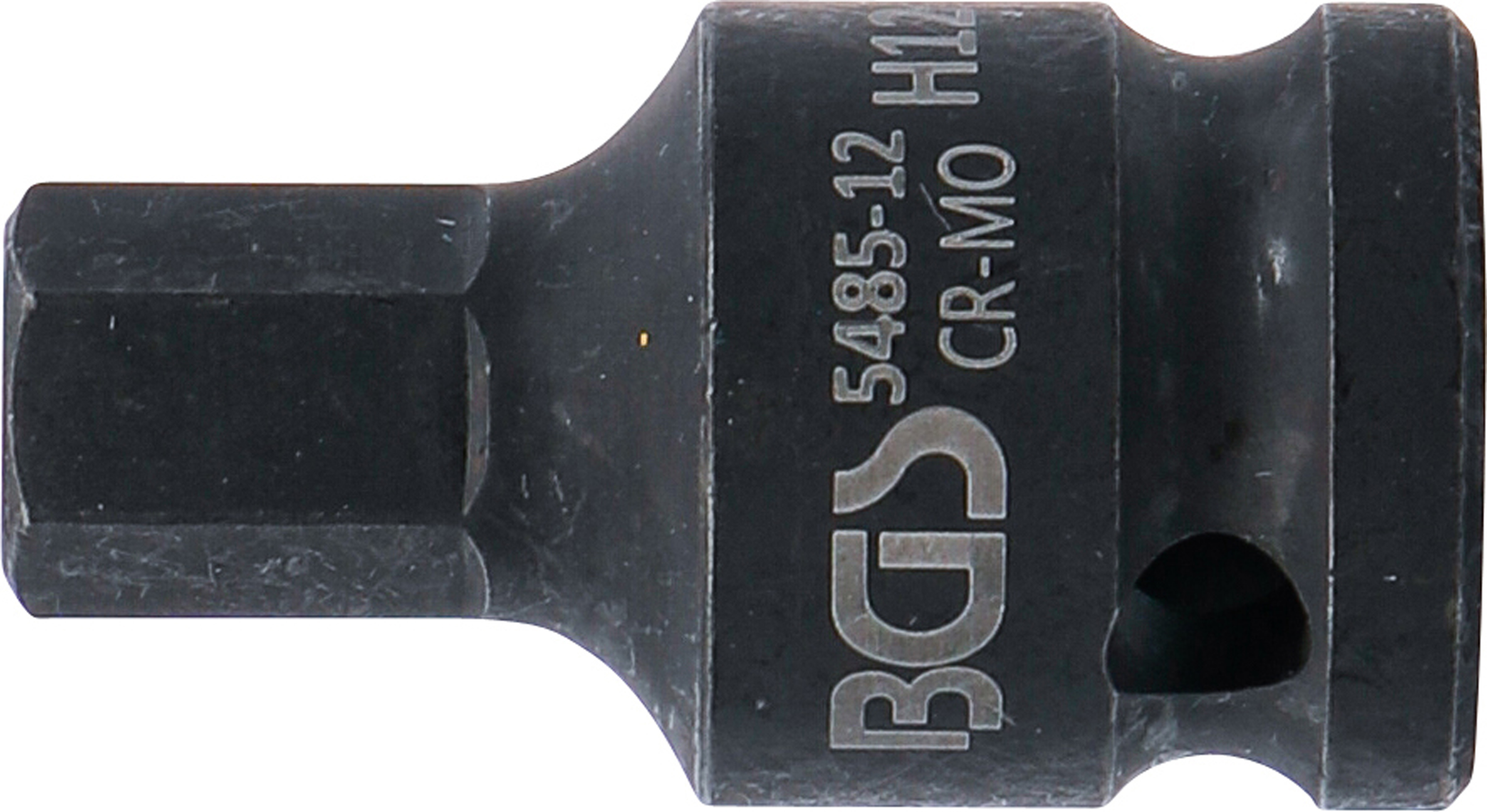 BGS Kraft-Bit-Einsatz | Länge 42 mm | Antrieb Innenvierkant 12,5 mm (1/2") | Innensechskant 12 mm