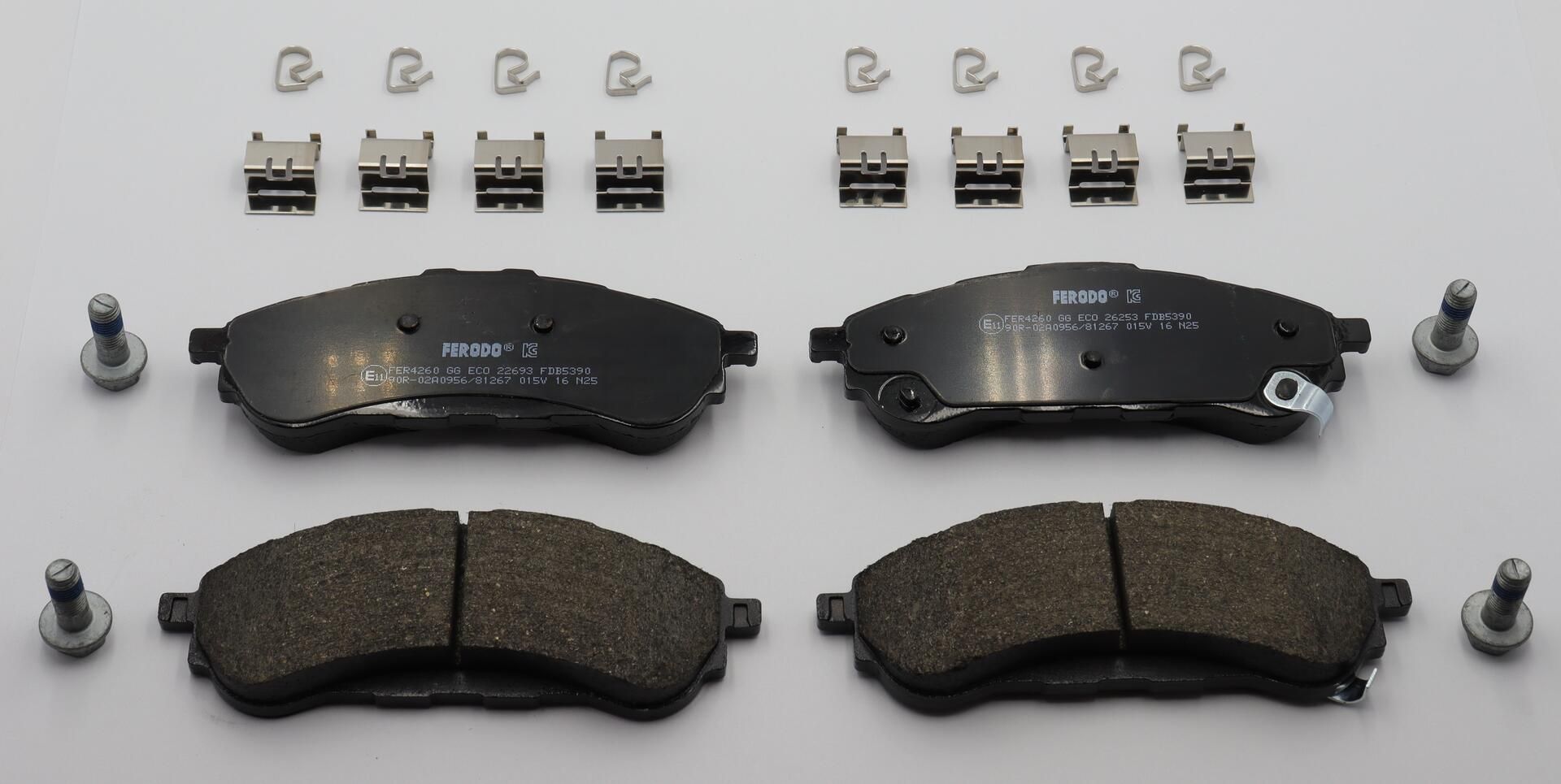 Bremsbelagsatz, Scheibenbremse