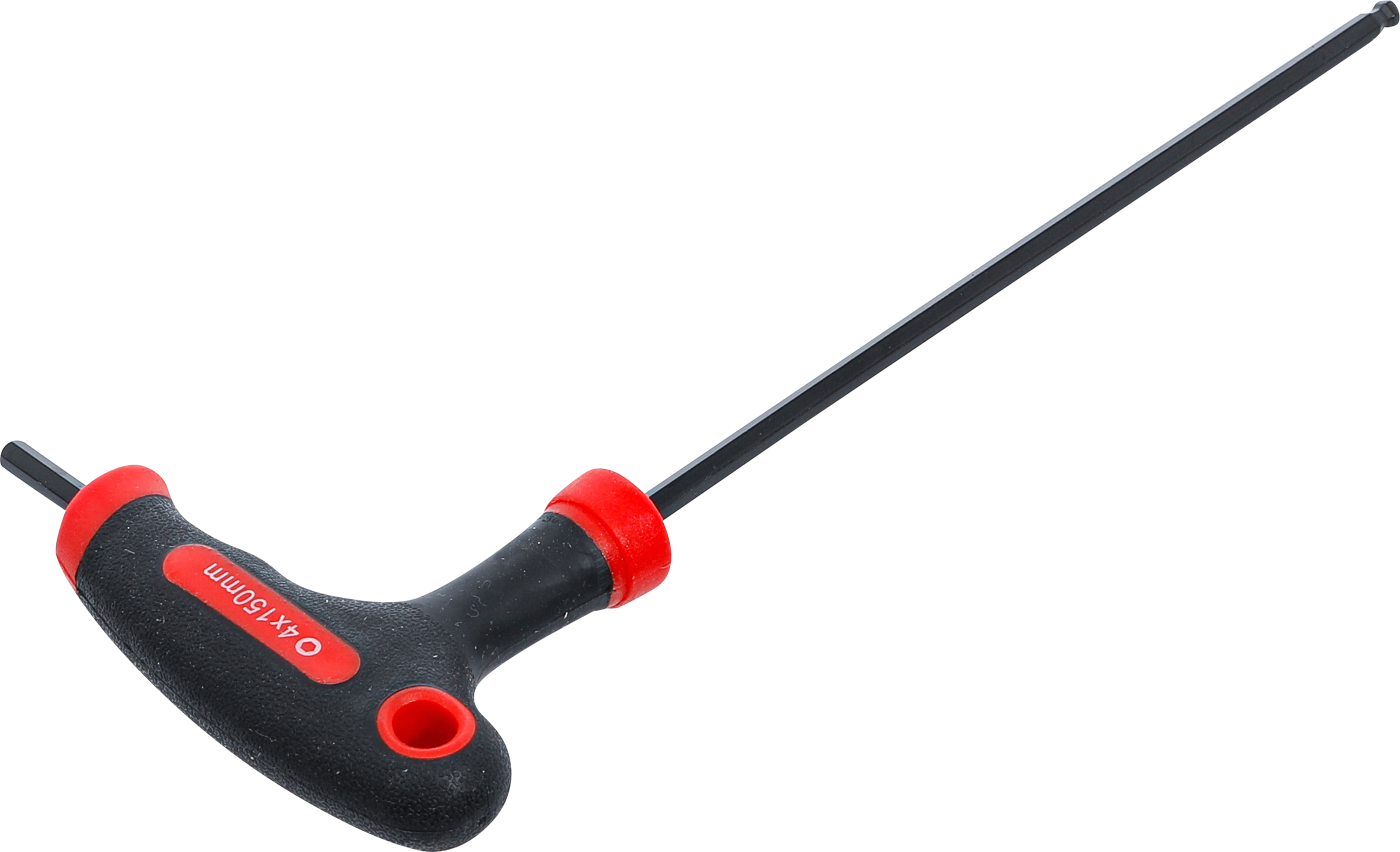 BGS Schraubendreher mit T-Griff und seitlicher Klinge | Innensechskant / Innensechskant mit Kugelkopf 4 mm