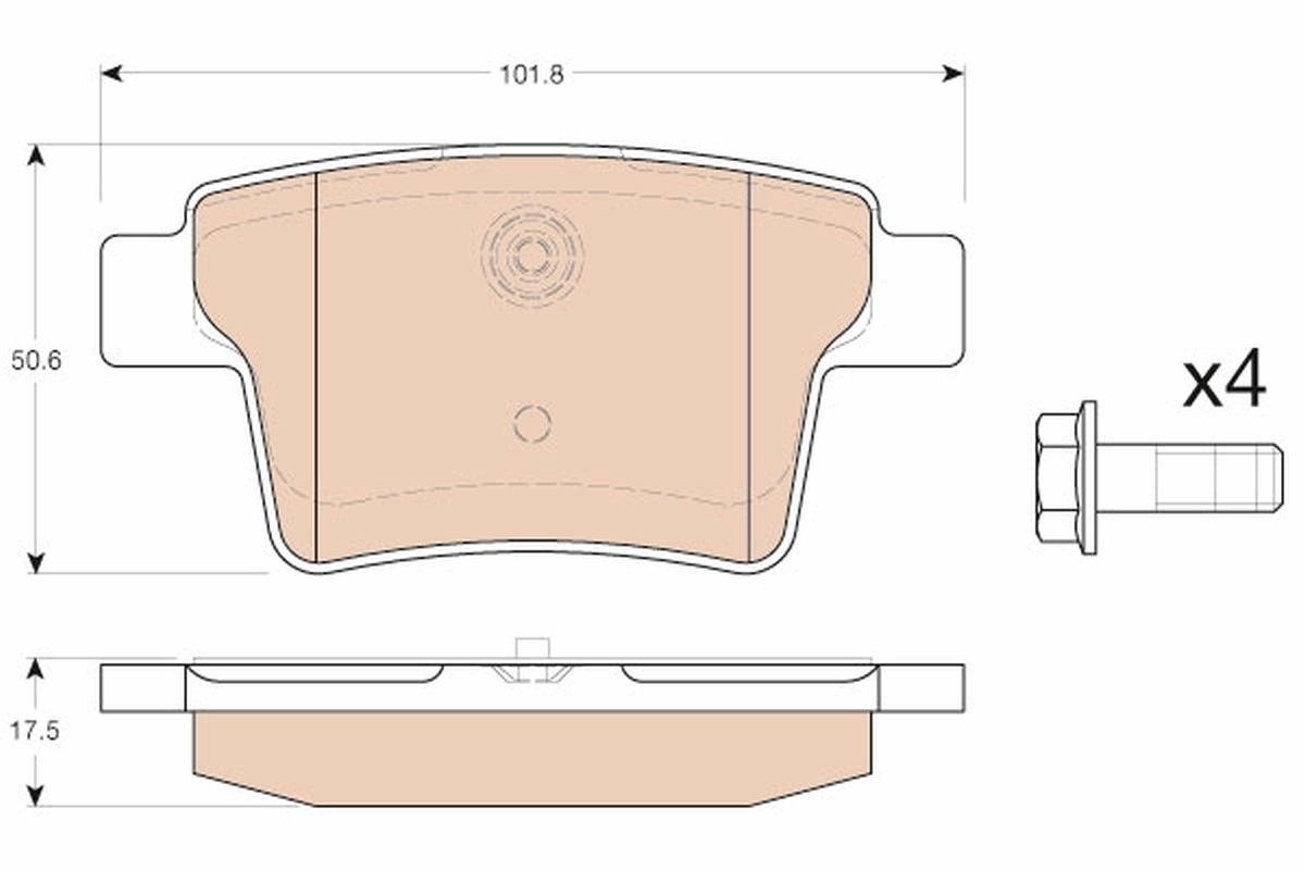 Bremsbelagsatz, Scheibenbremse