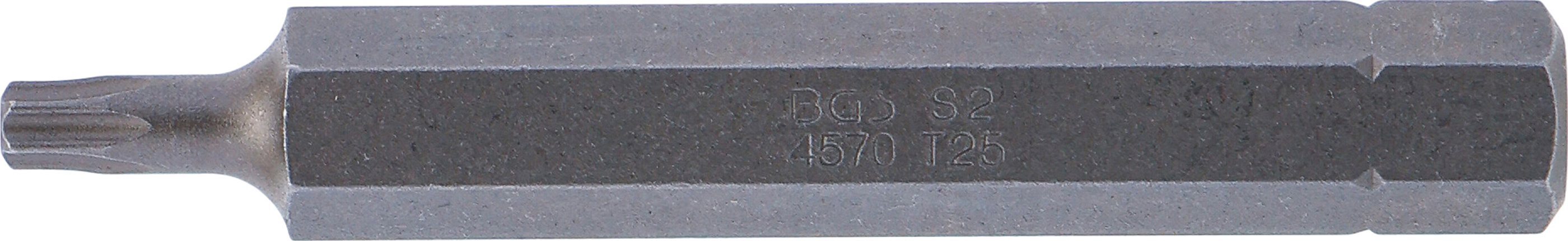 BGS Bit | Länge 75 mm | Antrieb Außensechskant 10 mm (3/8") | T-Profil (für Torx) T25