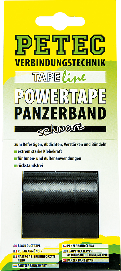 Petec Power Tape Panzerband Schwarz 5 Meter