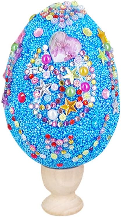 Osterdekoration,Ostereier,Ostereier Dekoration,Qualitätsschaum,Schneeschlamm und bunte Diamantaufkleber,Zubehör für die Osterparty geschenk für Kinder