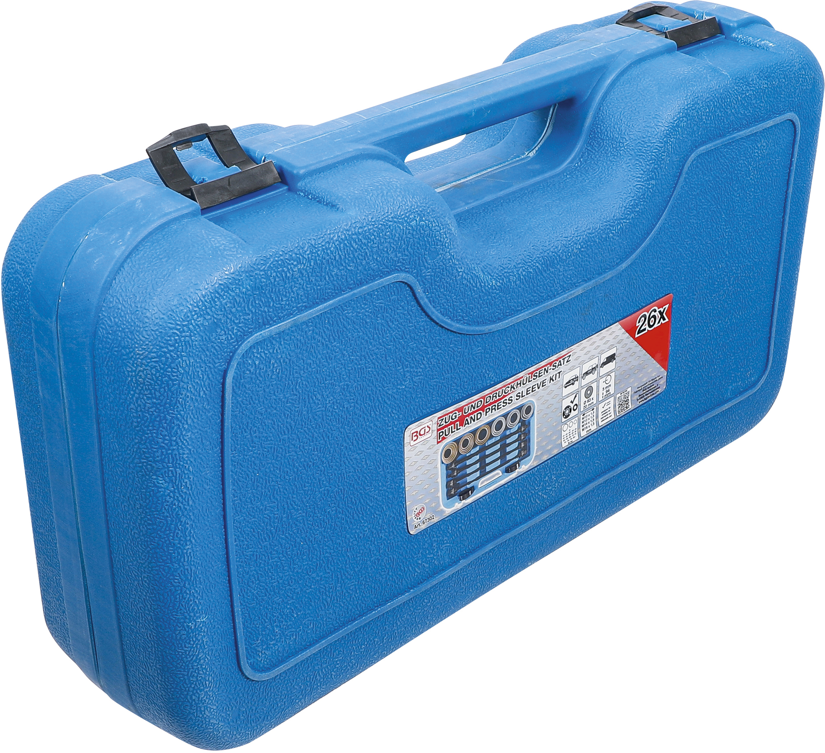 BGS Zug- und Druckhülsen-Satz | mit 4 Spindeln | 26-tlg.