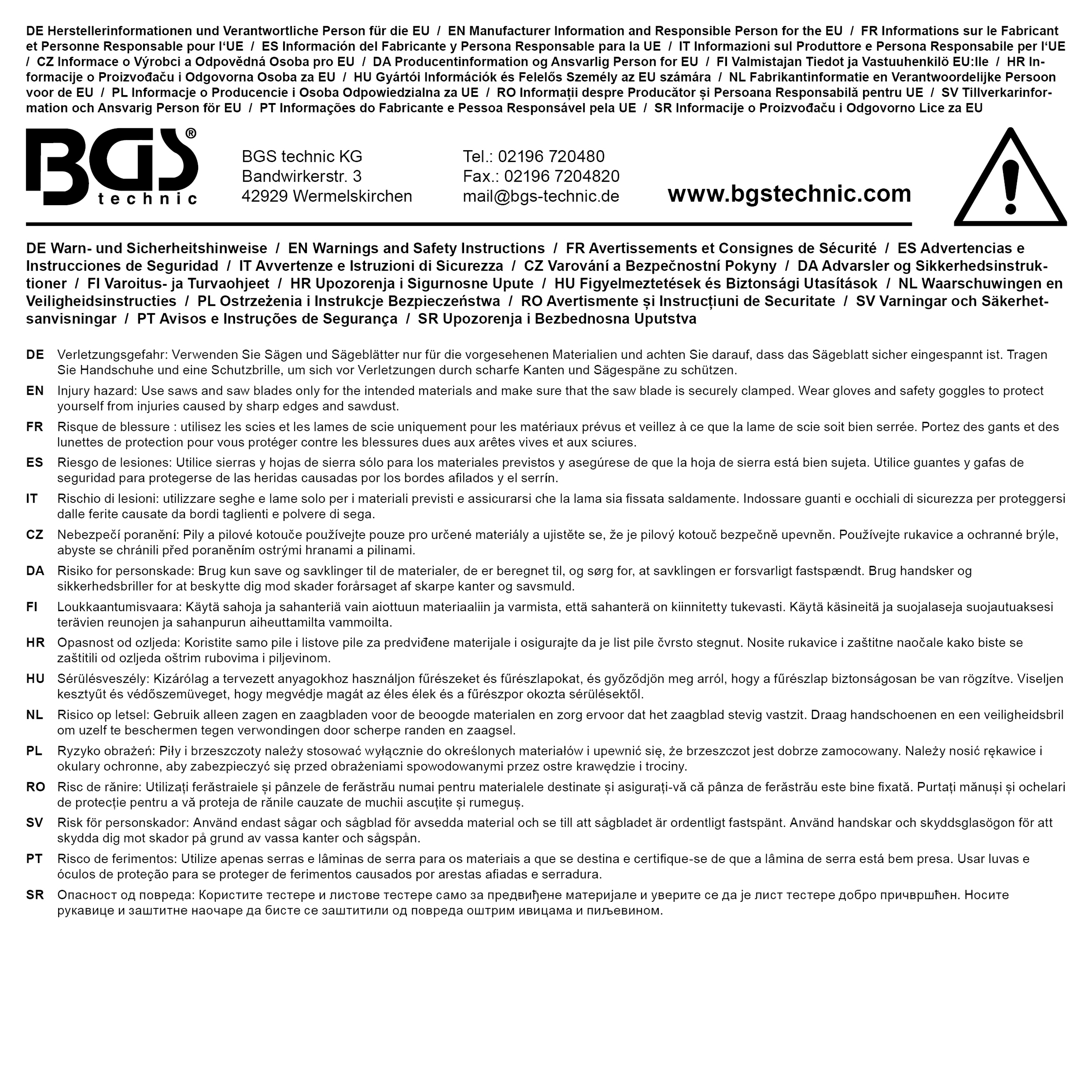 BGS Metall-Sägebogen | 300 mm