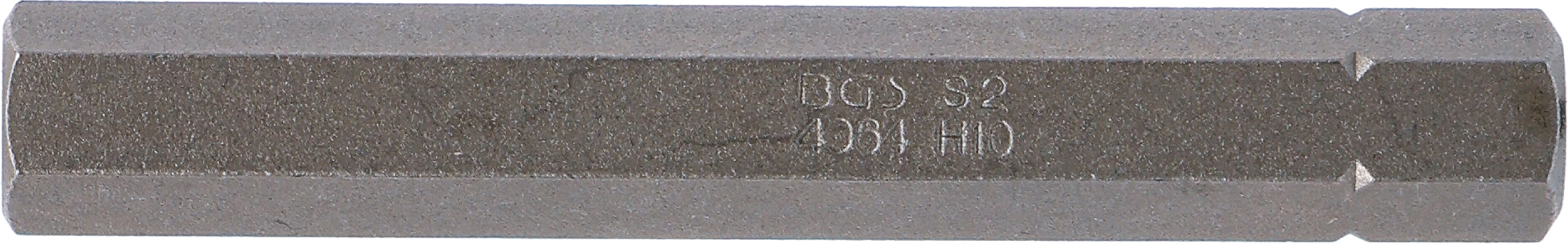BGS Bit | Länge 75 mm | Antrieb Außensechskant 10 mm (3/8") | Innensechskant 10 mm
