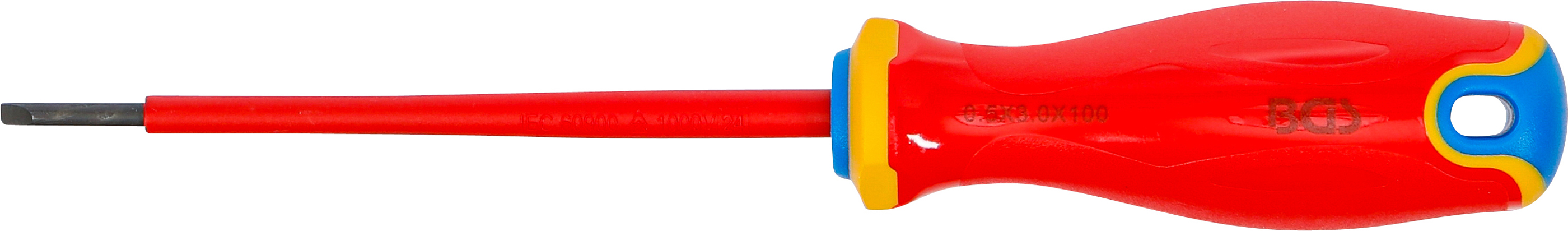 BGS VDE-Schraubendreher | extra dünne Spitze | Schlitz 3,0 mm