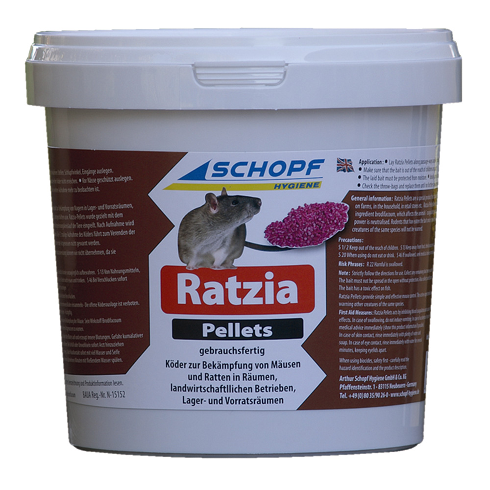 Schopf Ratzia Pellets Mäuse Rattenköder 1 kg