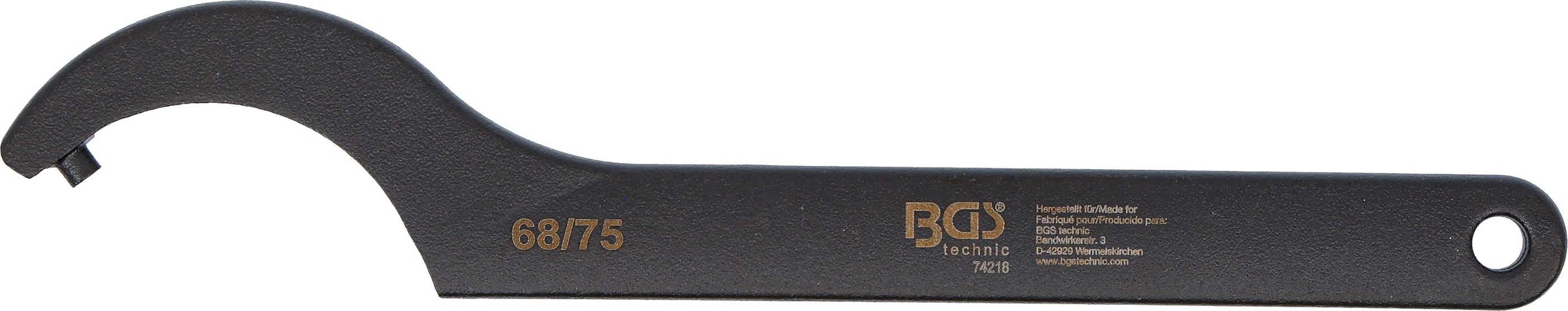 BGS Hakenschlüssel mit Zapfen | 68 - 75 mm